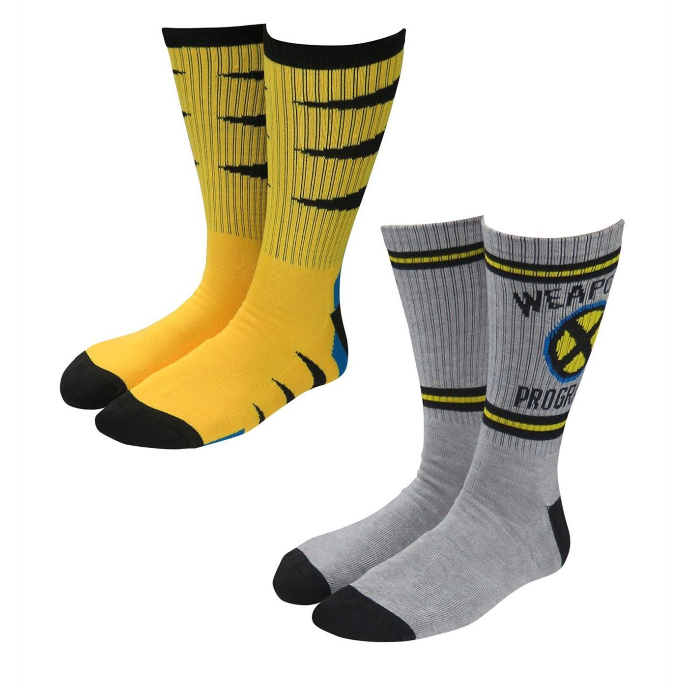 Wolverine Weapon X Sock 2 Pack, Yellow