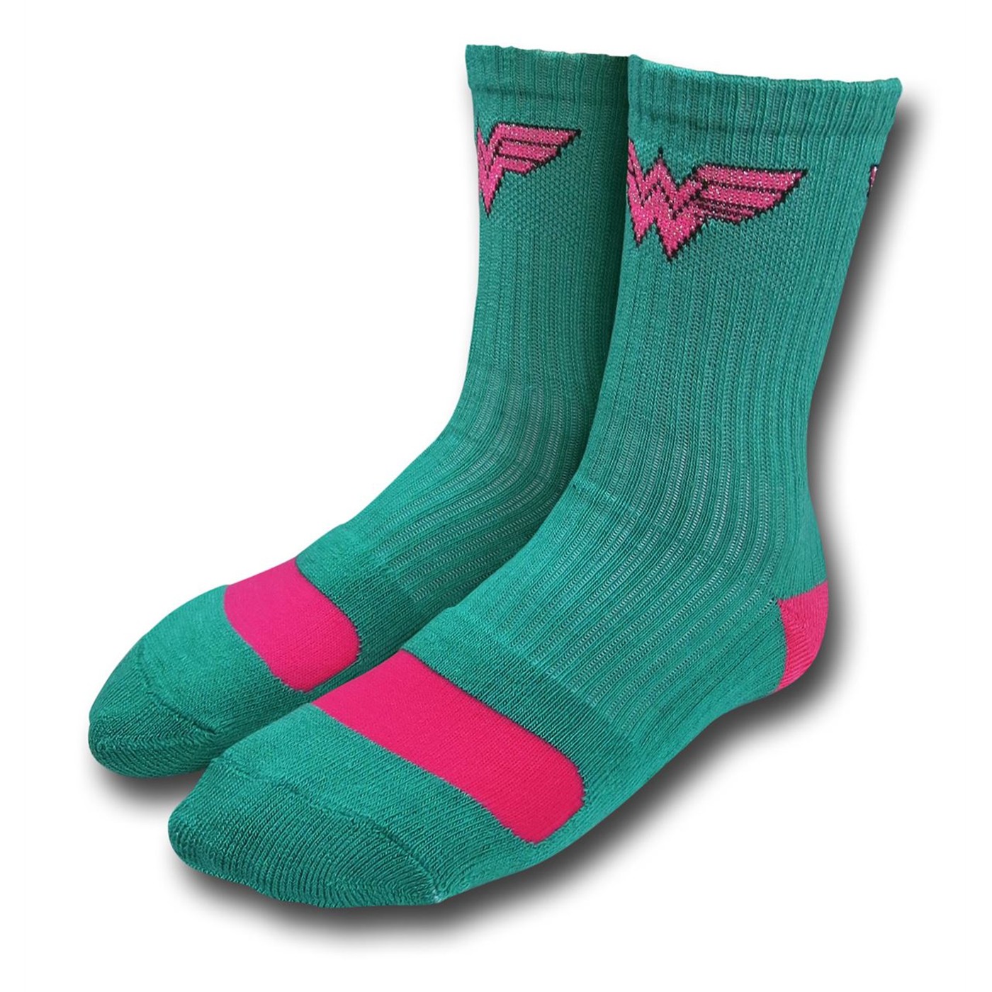 Wonder Woman Symbol Girls Socks, Green