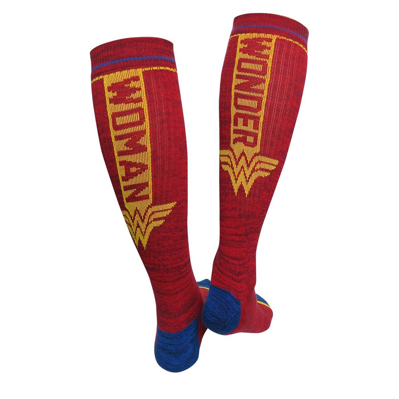 Wonder Woman Symbol & Text Women's Socks, Red