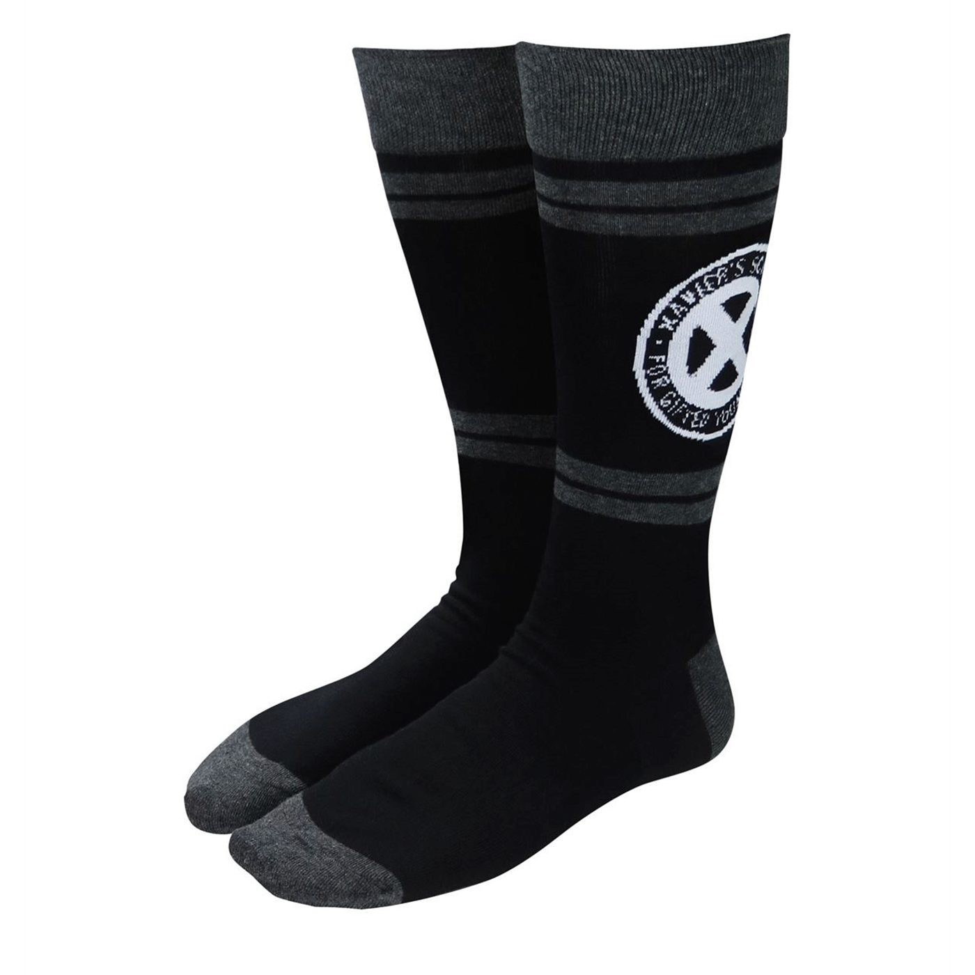 X-Men Xavier's School Crew Sock, Black