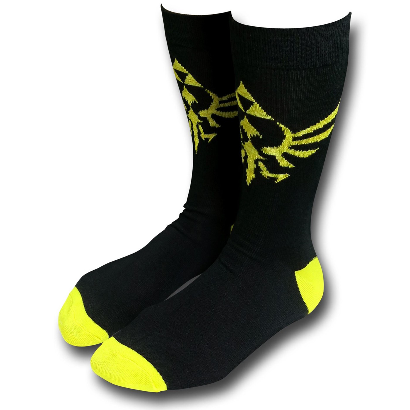 Zelda Triforce Black Crew Socks, Black