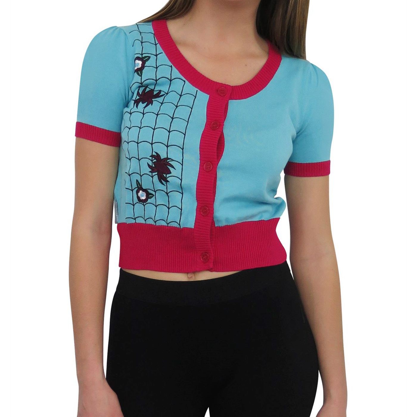 Spider-Gwen Women's Vintage Cardigan, Blue