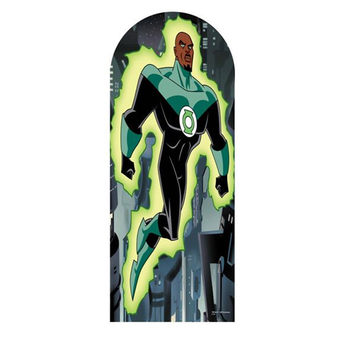 Green Lantern John Stewart Flying 72' Cardboard Cutout