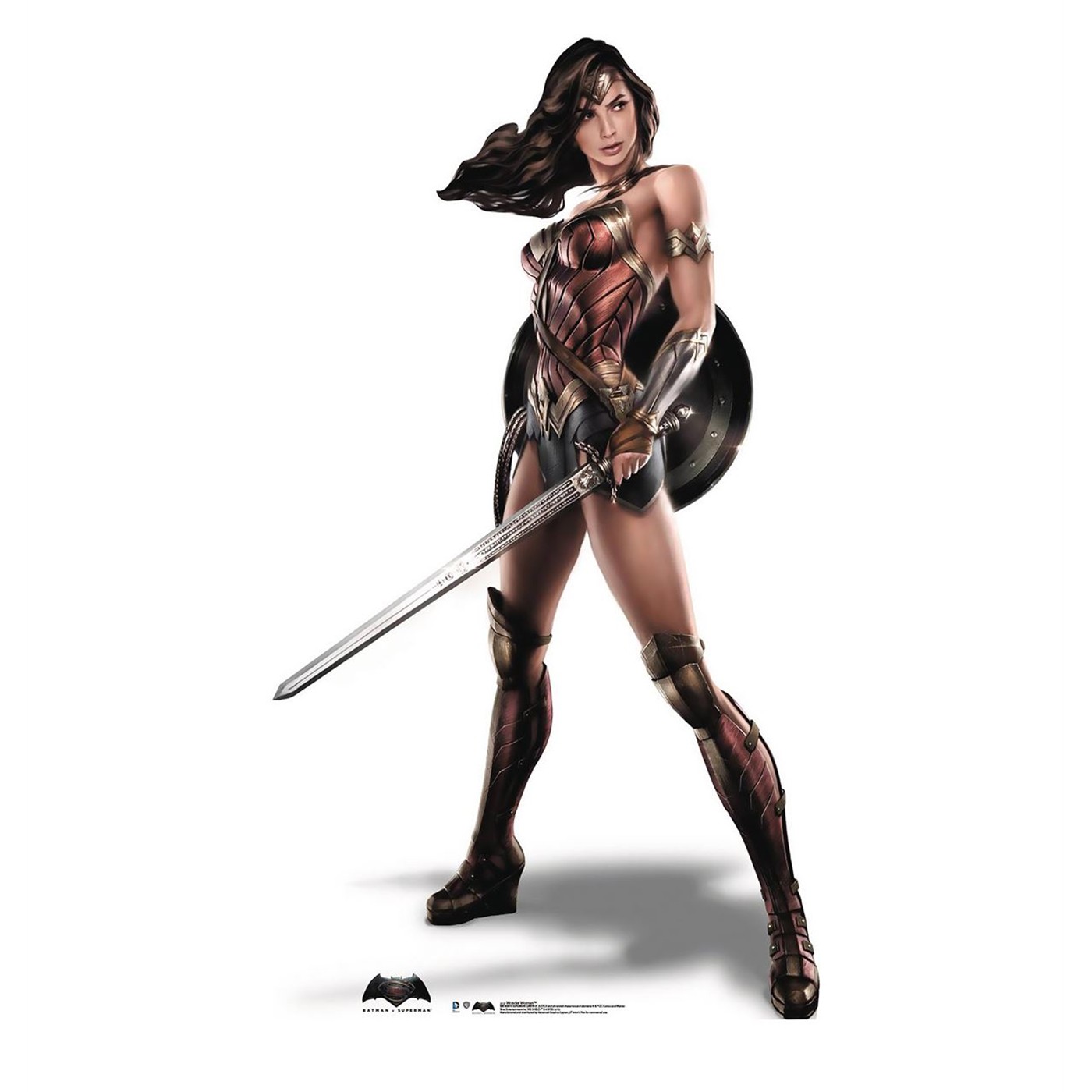 Batman V Superman Wonder Woman Cardboard Cutout, Brown