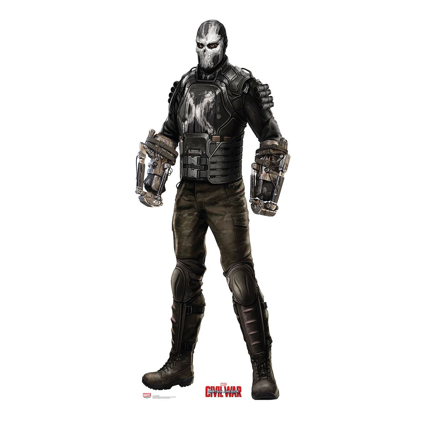 Captain America Civil War Crossbones Cardboard Cutout, Black