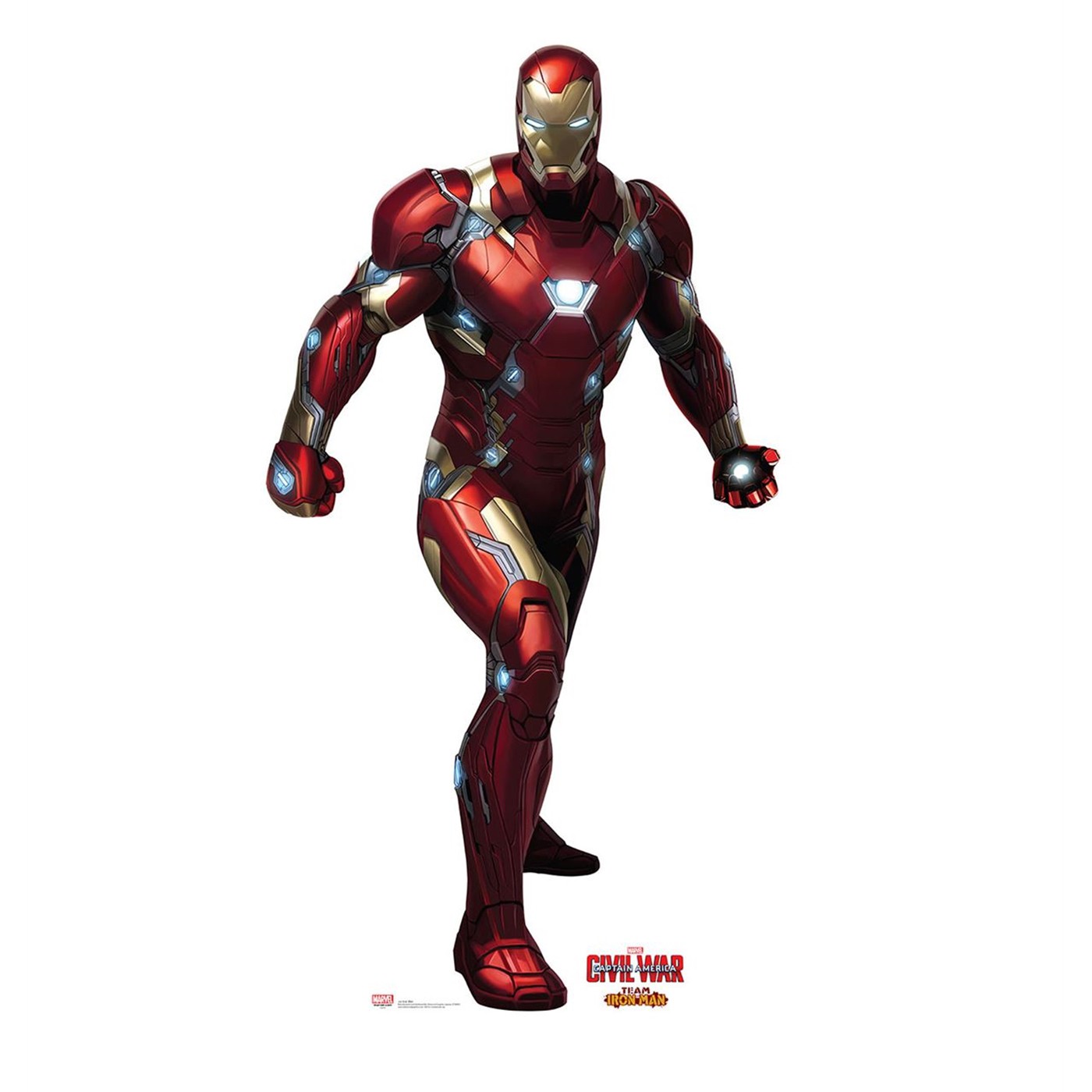 Captain America Civil War Iron Man Cardboard Cutout, Red