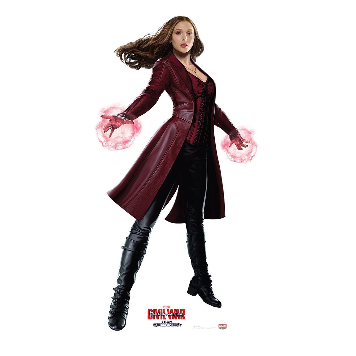 Scarlet Witch Civil War Cardboard Cutout, Red