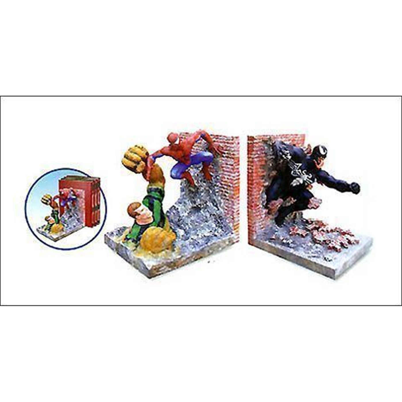 Spiderman Bookends Venom  Sandman