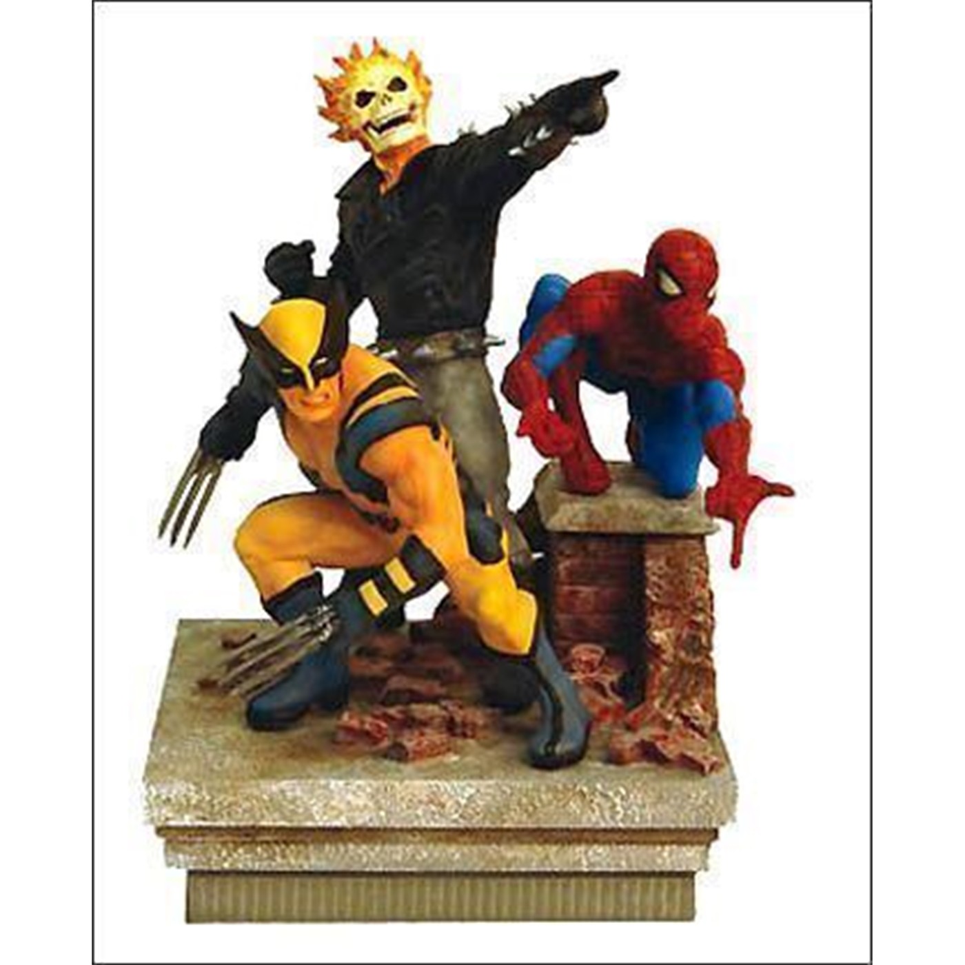 Spiderman  Wolverine Ghost Rider Paperweight