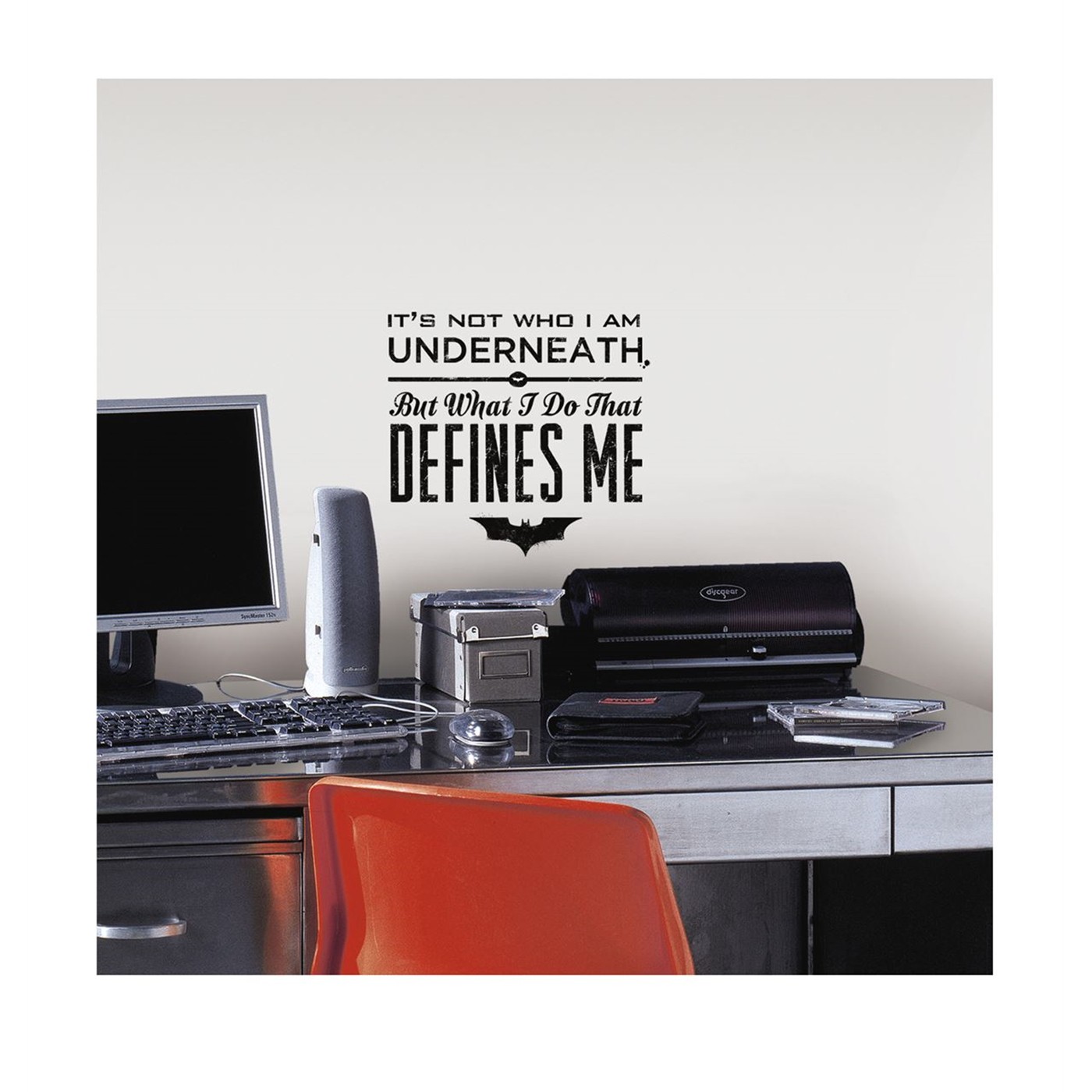 Batman Defines Me Quote Wall Decal, Black