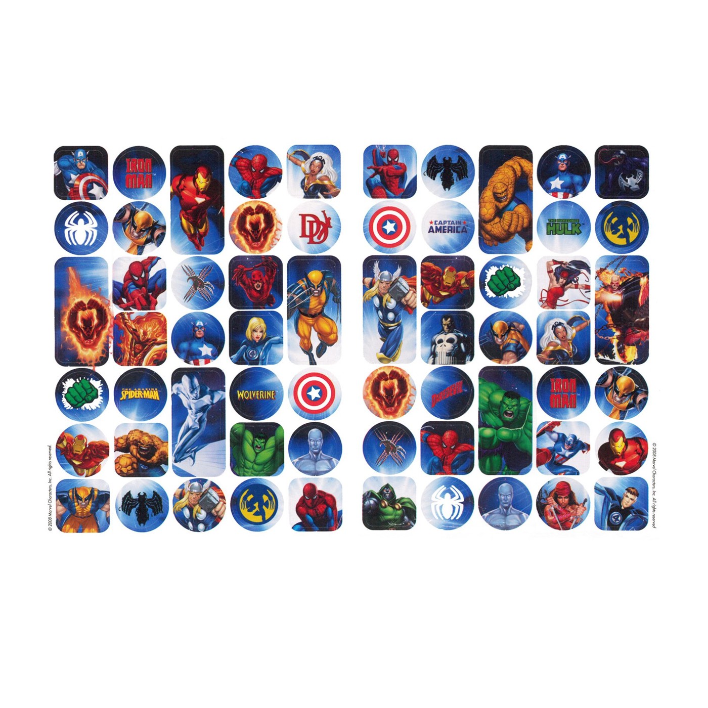 Marvel Foldover Sticker Pack, White