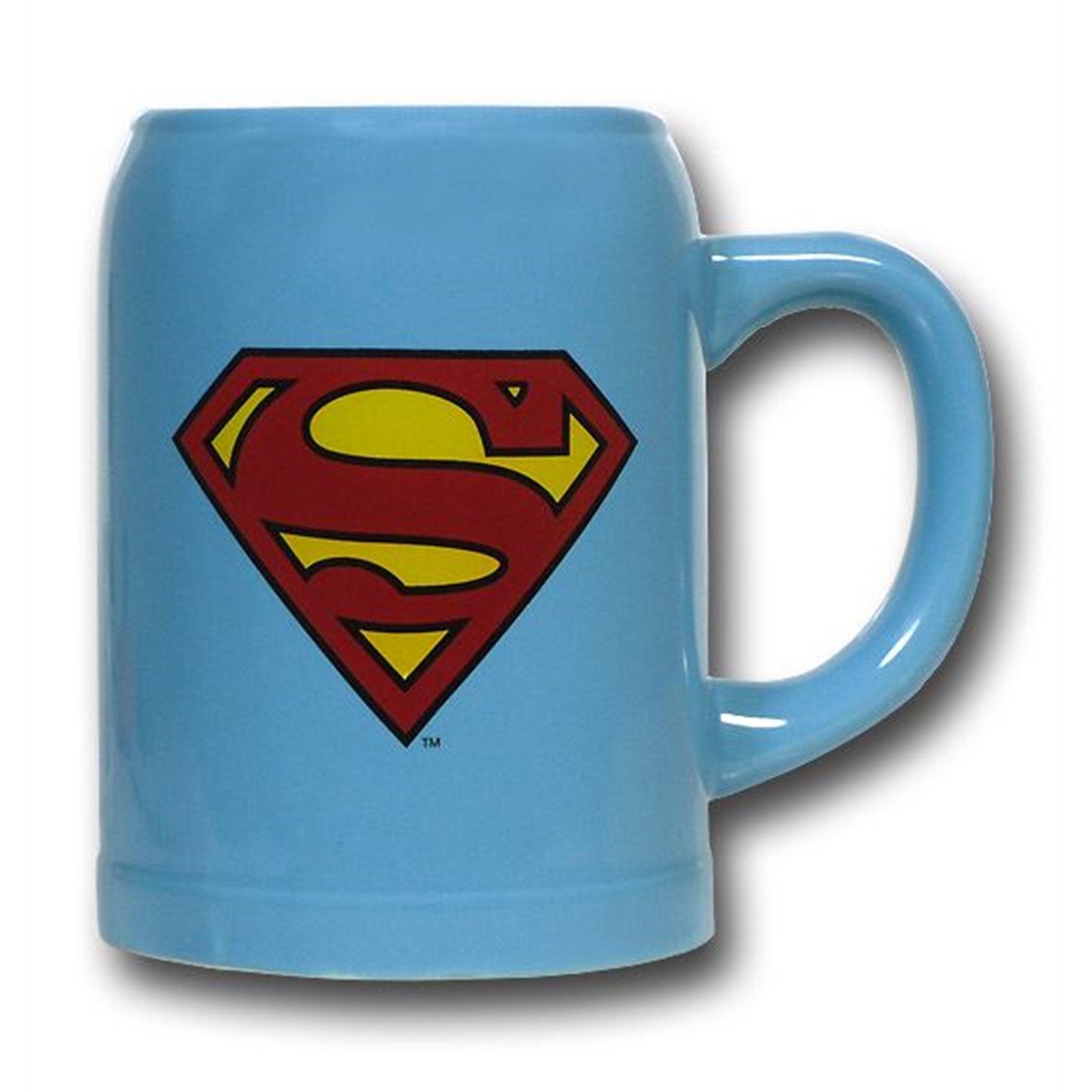 Superman Symbol 22oz Ceramic Stein, Blue
