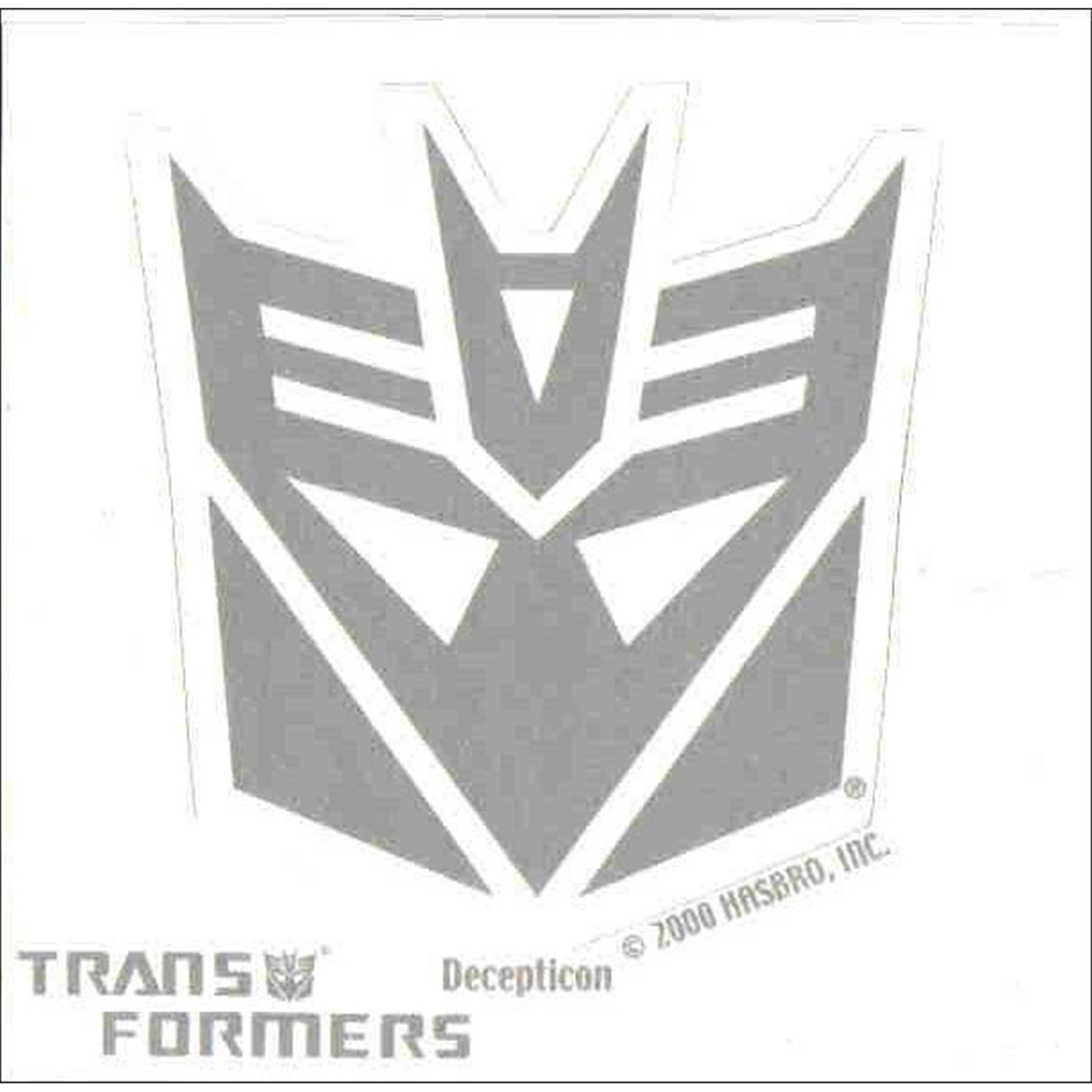 Decepticon Silver/White Sticker