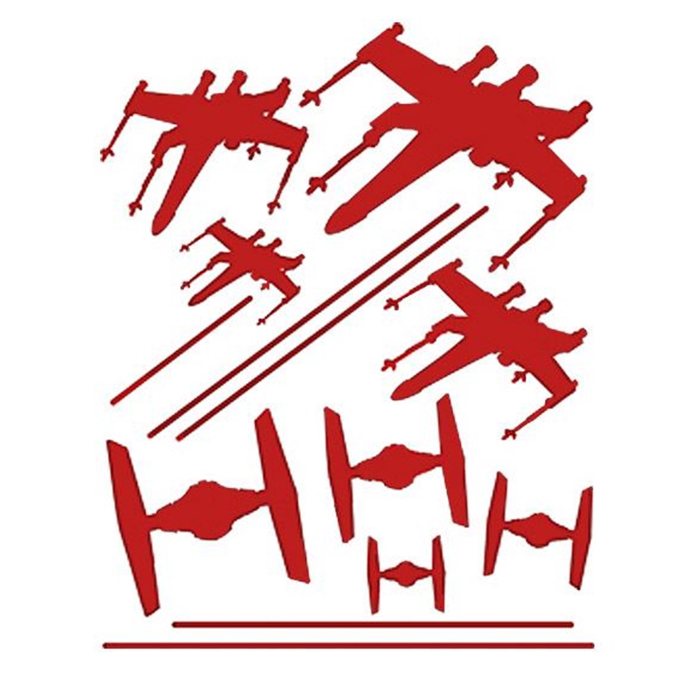 Star Wars X-Wing/TIE Fighter Dogfight Stickers- Red
