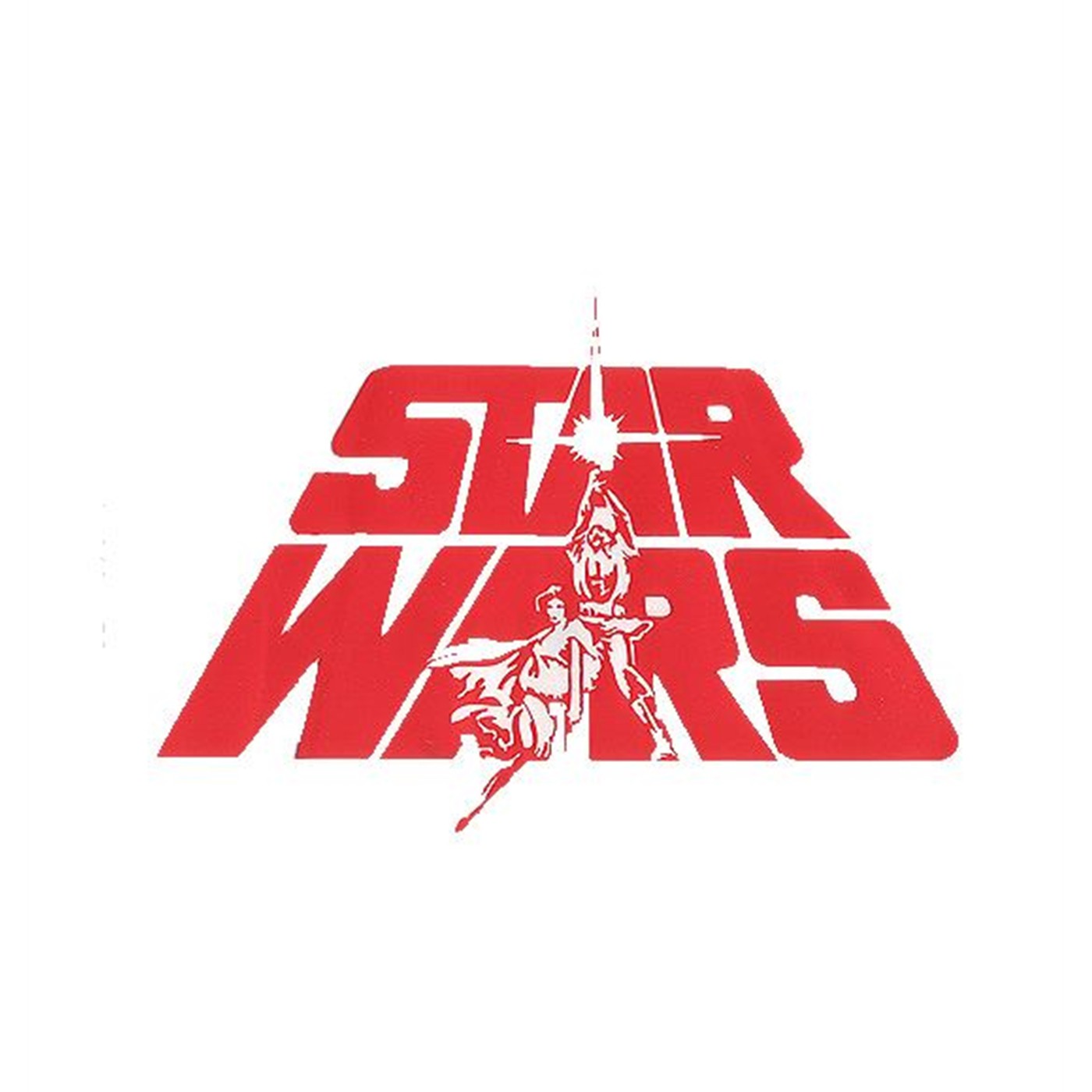 Star Wars Red Classic Logo Sticker, Red