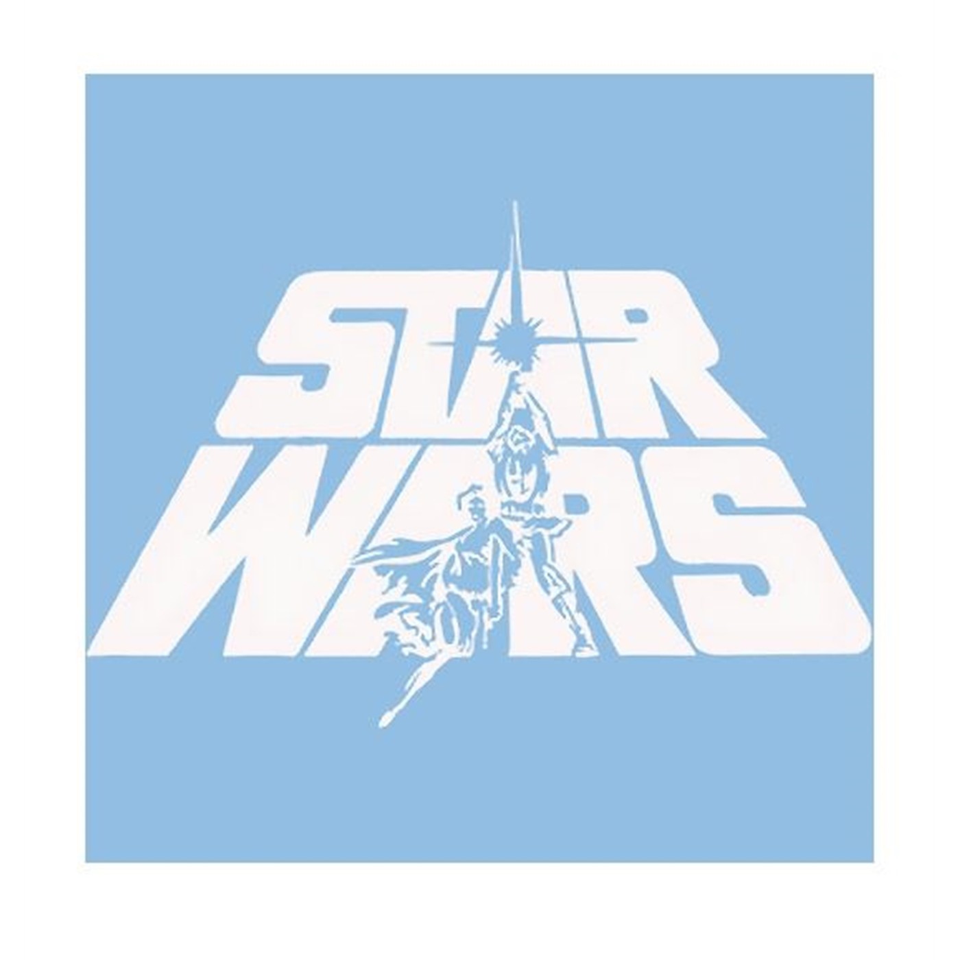Star Wars White Classic Logo Sticker