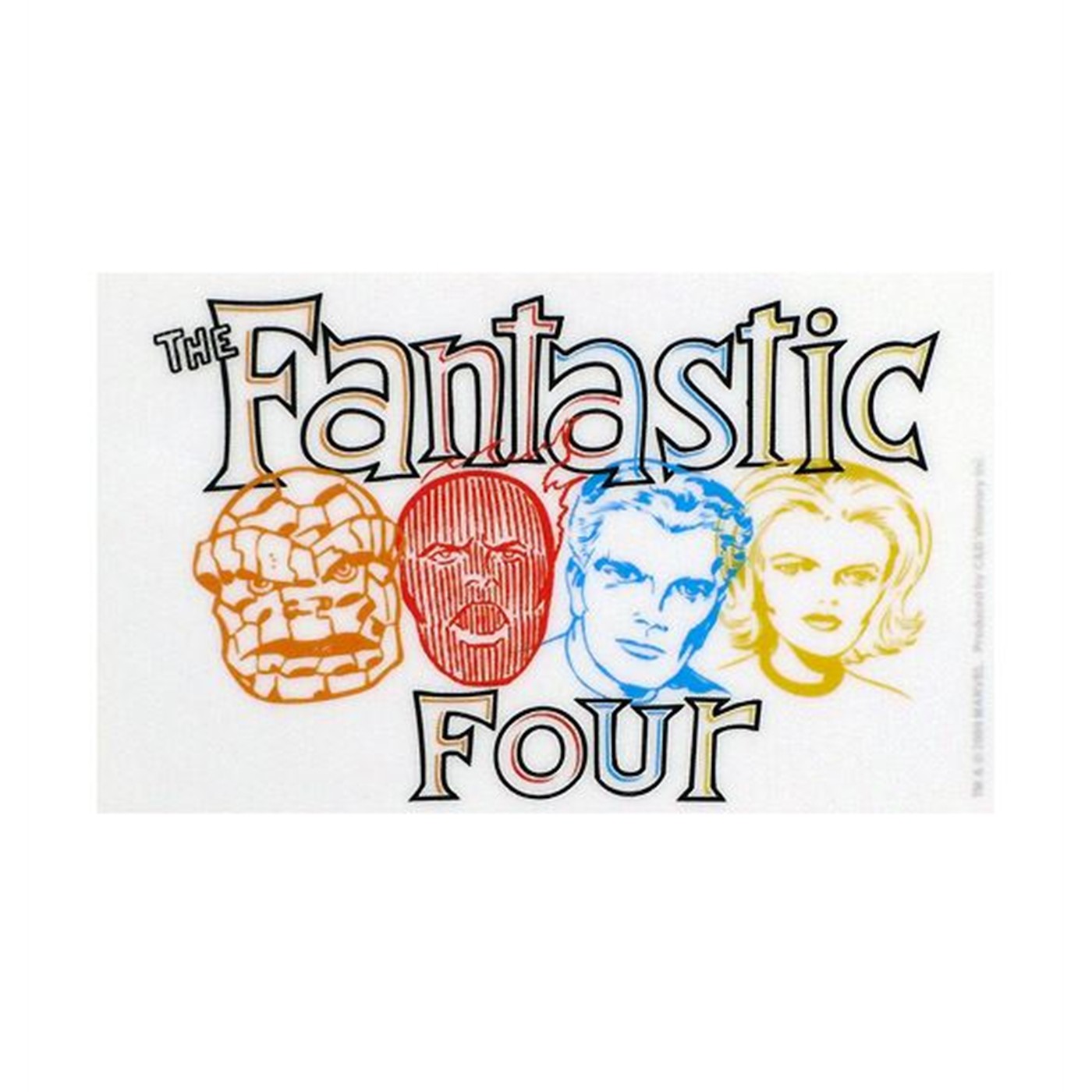 Fantastic Four Kirby Heads Sticker