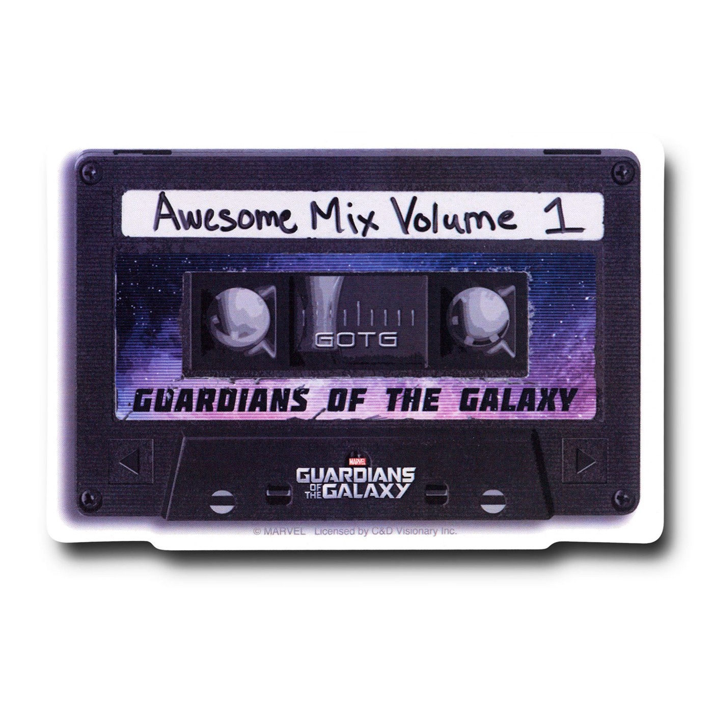 GOTG Awesome Mix Vol 1 Sticker, Black