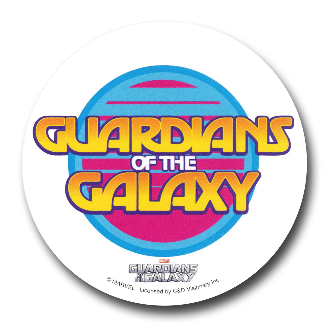 Guardians of the Galaxy Logo Sticker, White