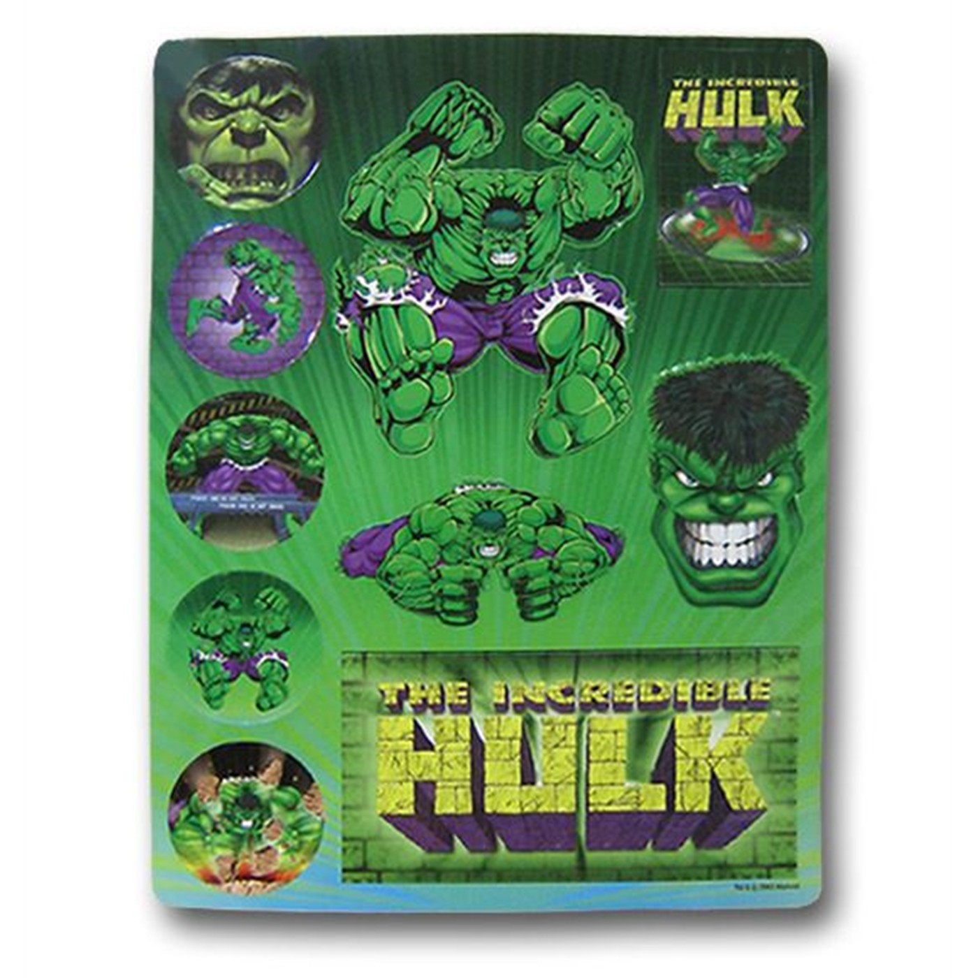 Hulk Jumbo Set of 10 Stickers