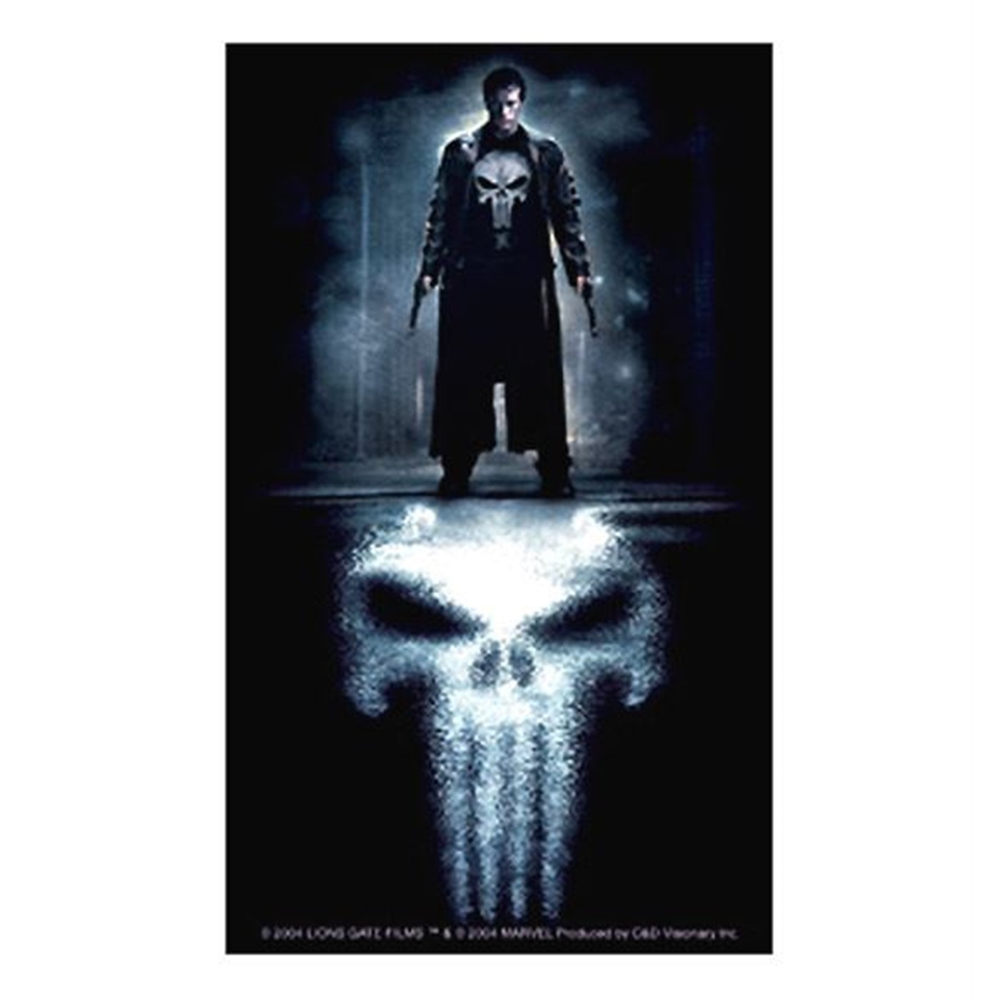 Punisher Movie Standing in the Rain Sticker, Black