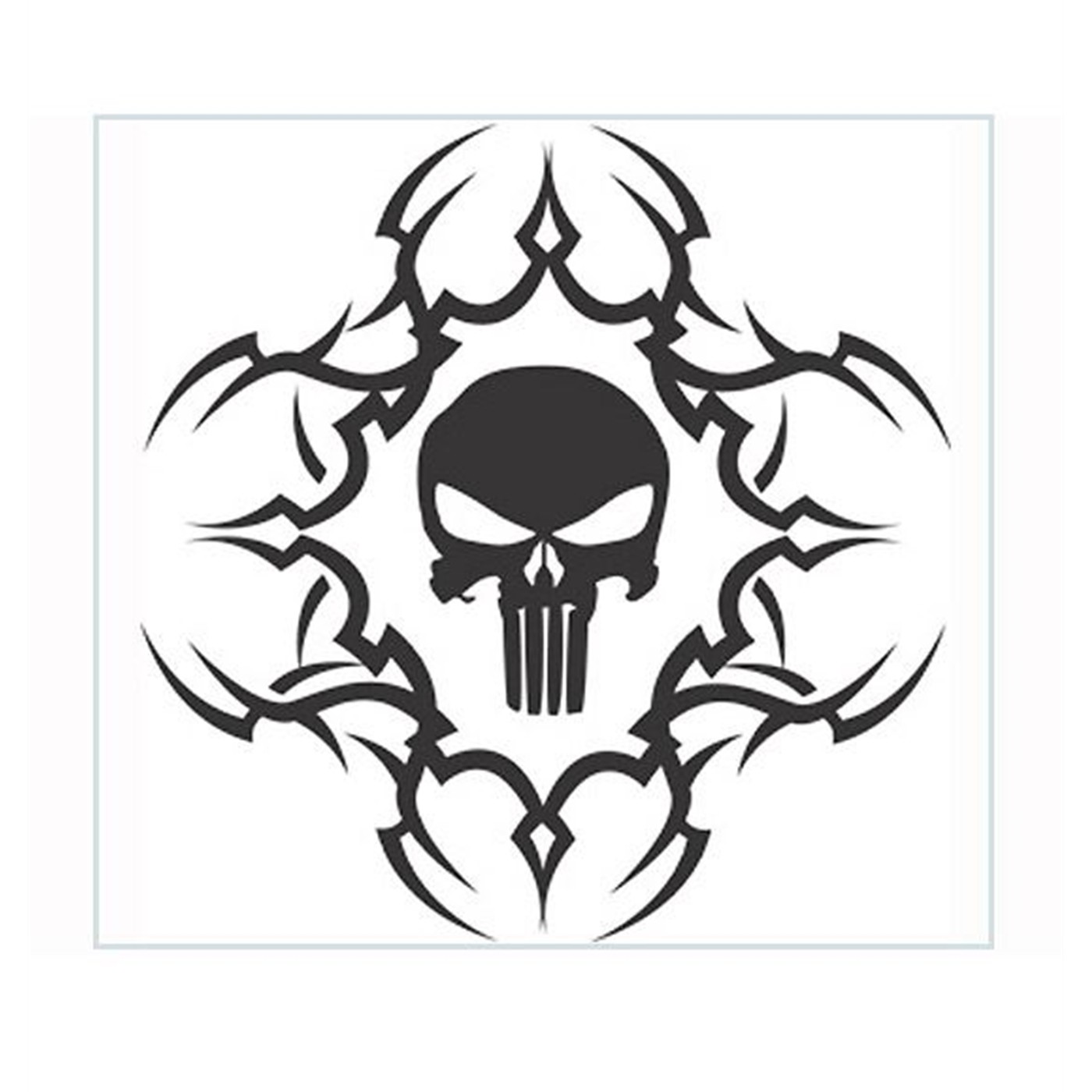 Punisher Tribal Black Sticker, Black