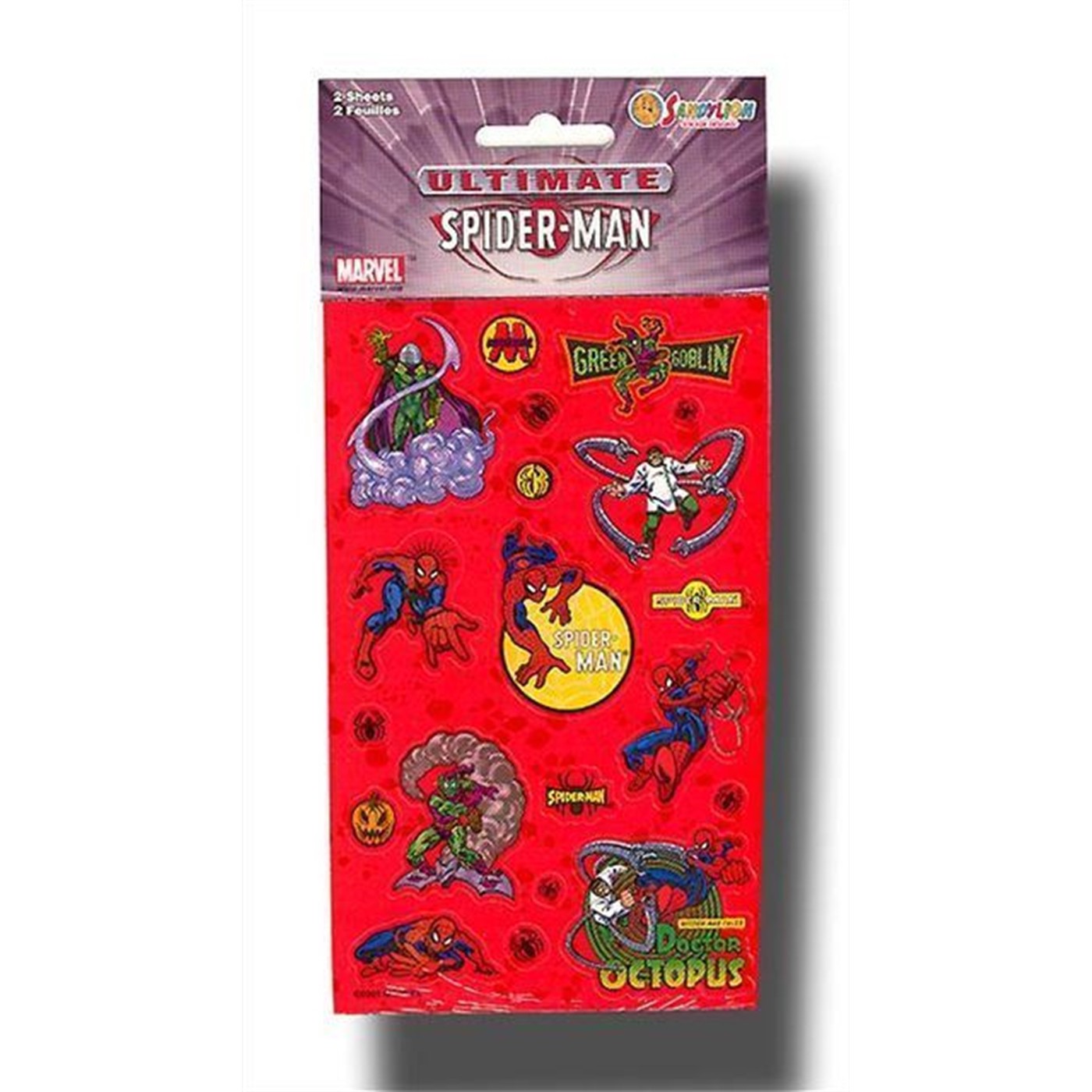 Spiderman Small Stickers2 Sheets - Red