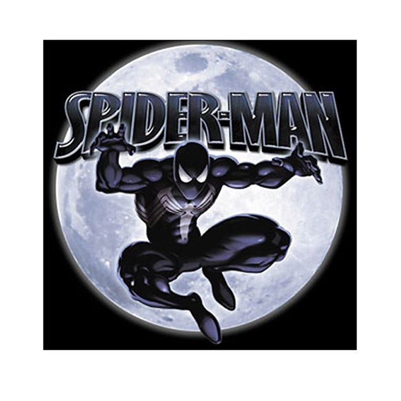 Spiderman Moon Sticker, Black