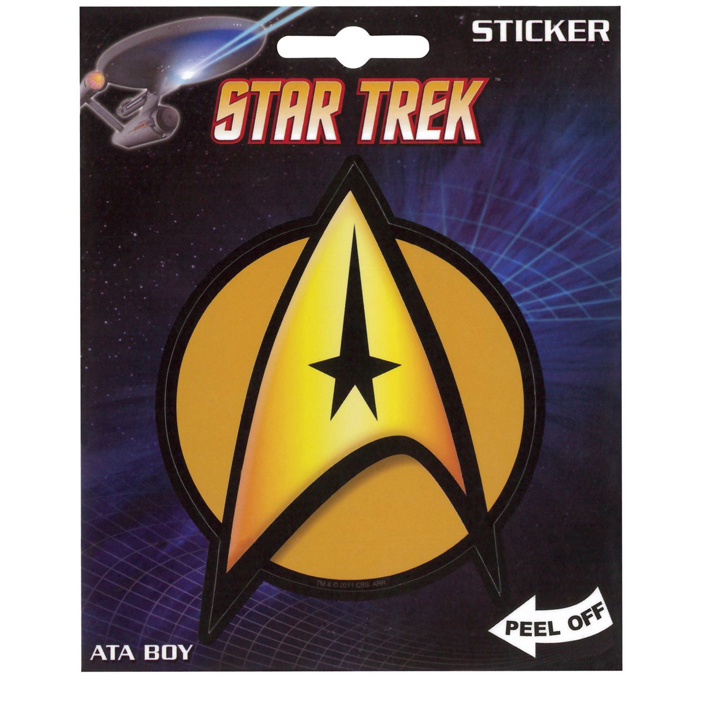 Star Trek Command Sticker, Yellow