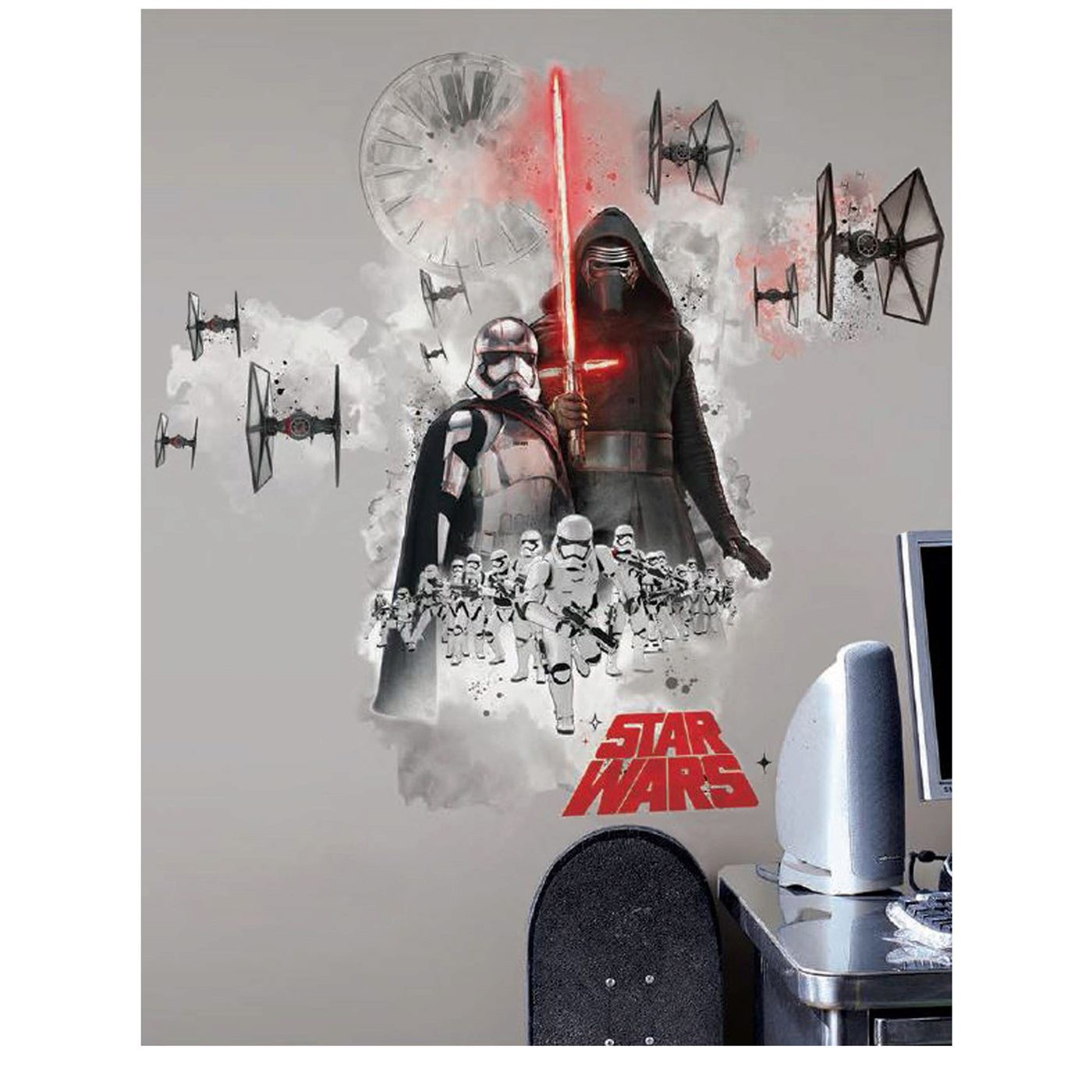 Star Wars Force Awakens Villains Wall Decals, White