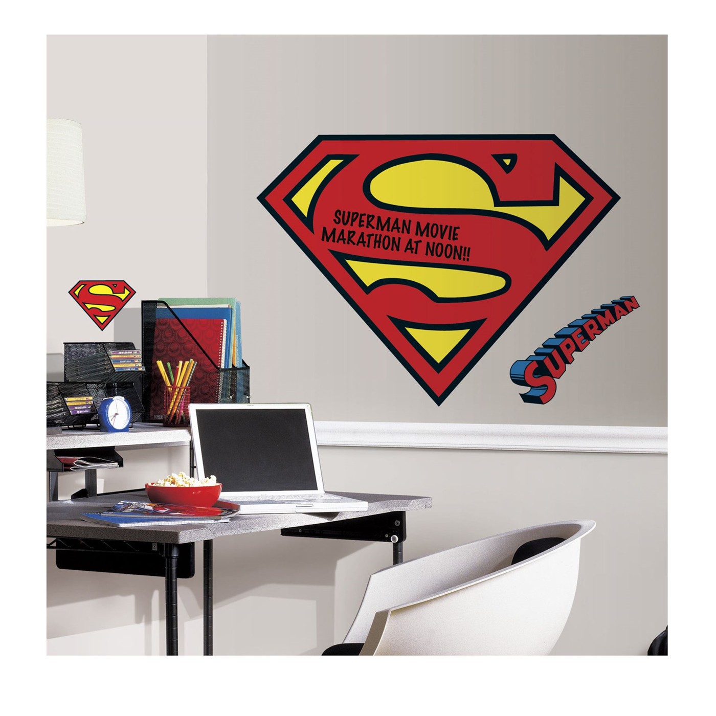 Superman Symbol Dry Erase Decal, Red