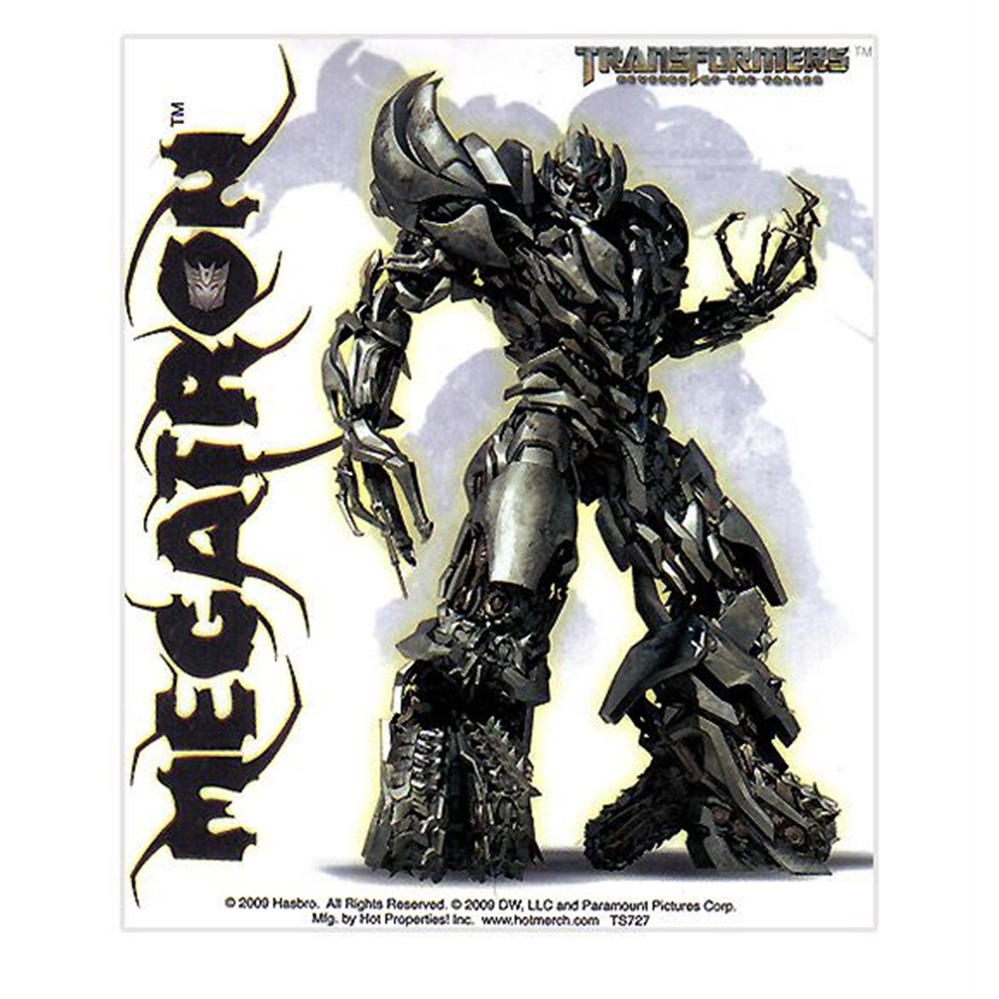 Transformers Megatron ROF White Sticker