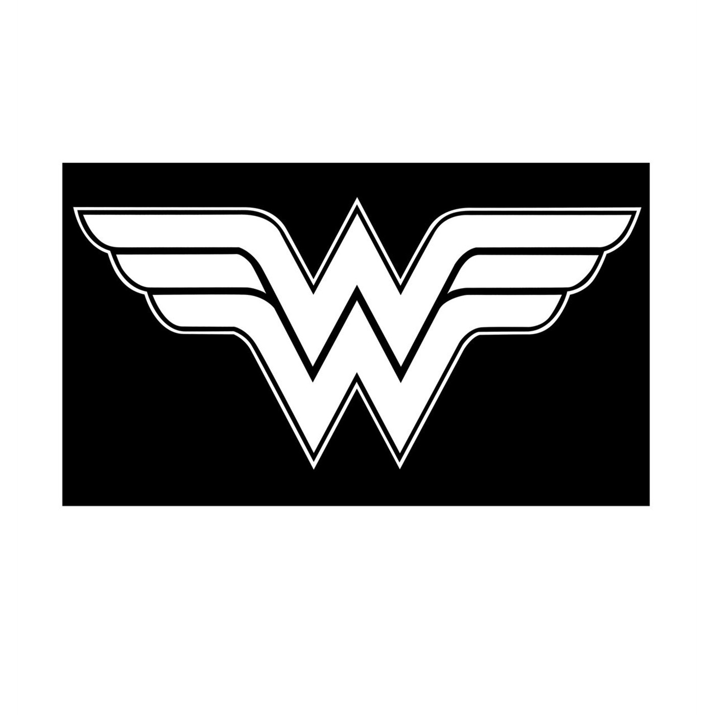 Wonder Woman Symbol White Sticker