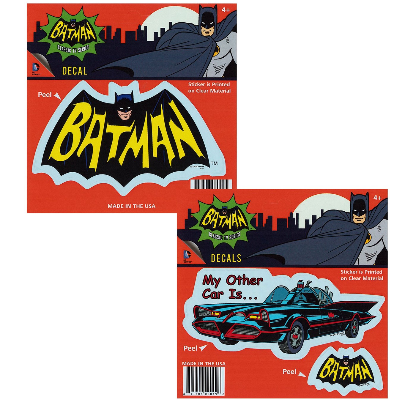 Batman 66 Sticker 2 Pack, Black