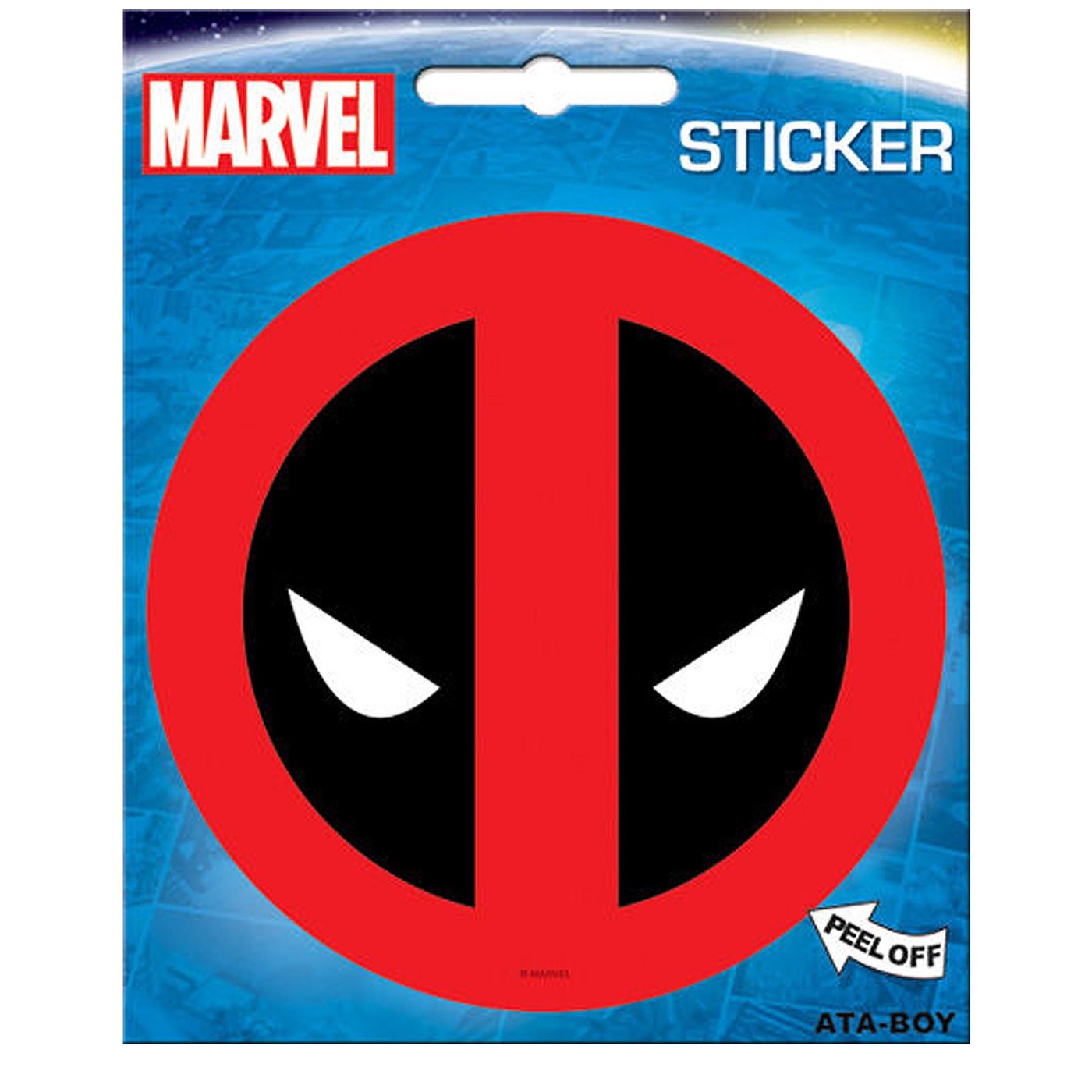 Deadpool Eyes Symbol Sticker, Red