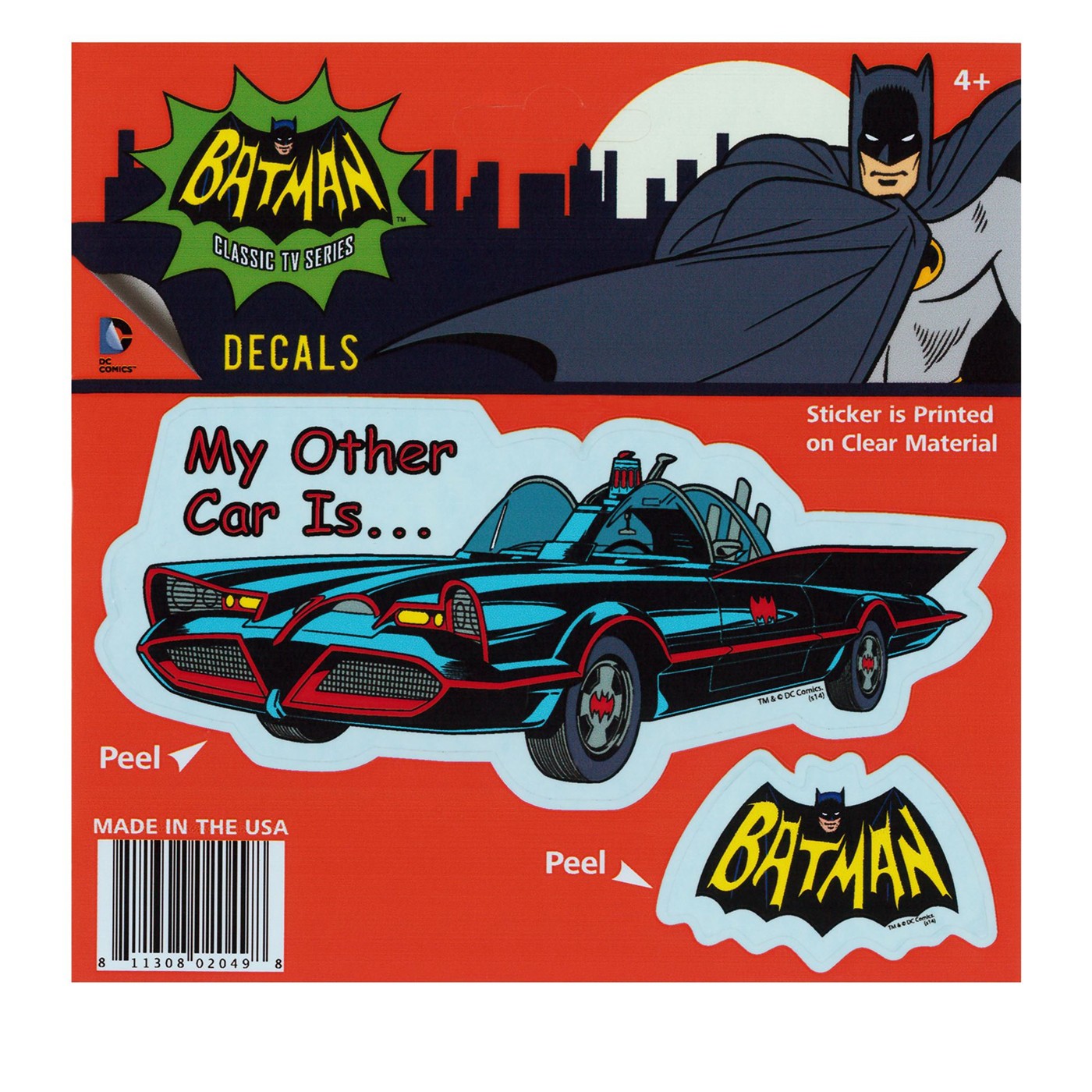 Batman 66 'My Other Car' Decal, Black