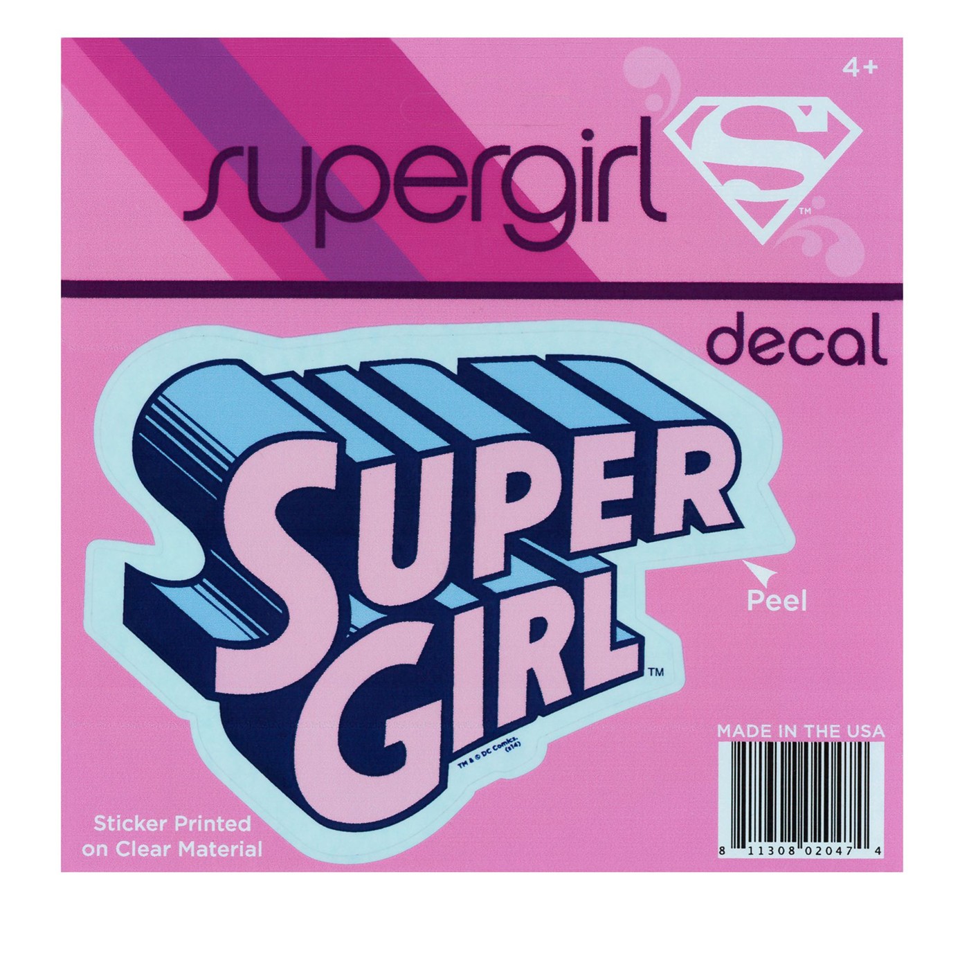 Supergirl Pink Decal, Pink