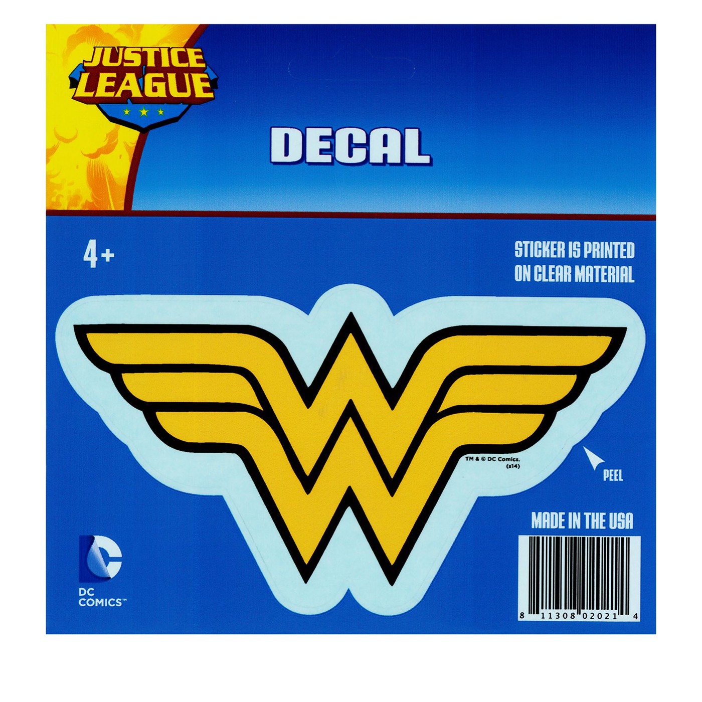 Wonder Woman Yellow/Black Symbol Decal, Yellow