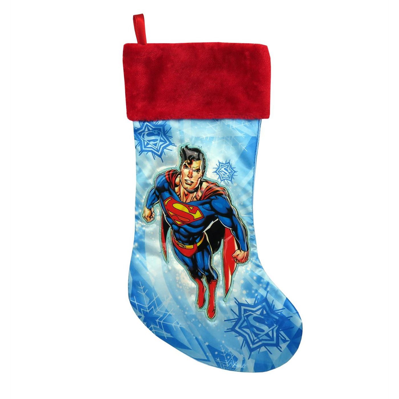Superman Flying Christmas Stocking, Blue