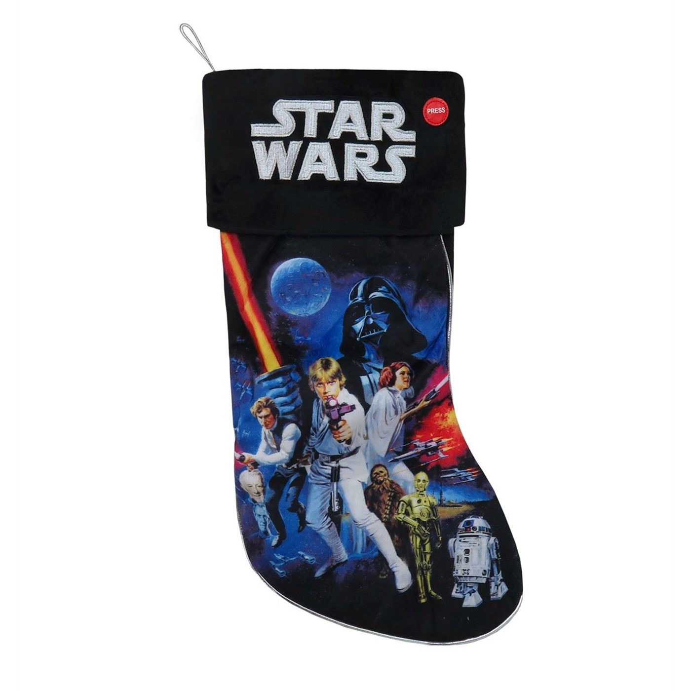 Star Wars Light-Up Christmas Stocking, Black