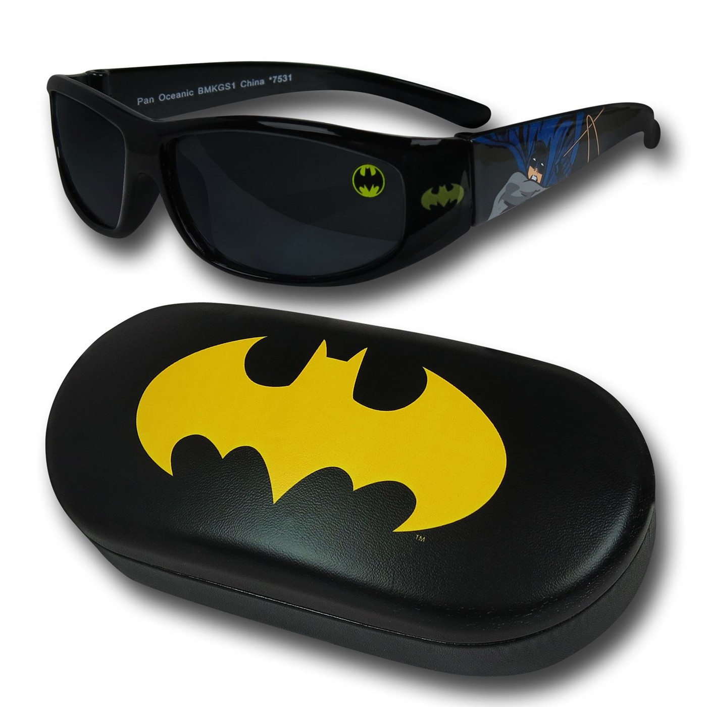 Batman Kids Sunglasses & Case, Black