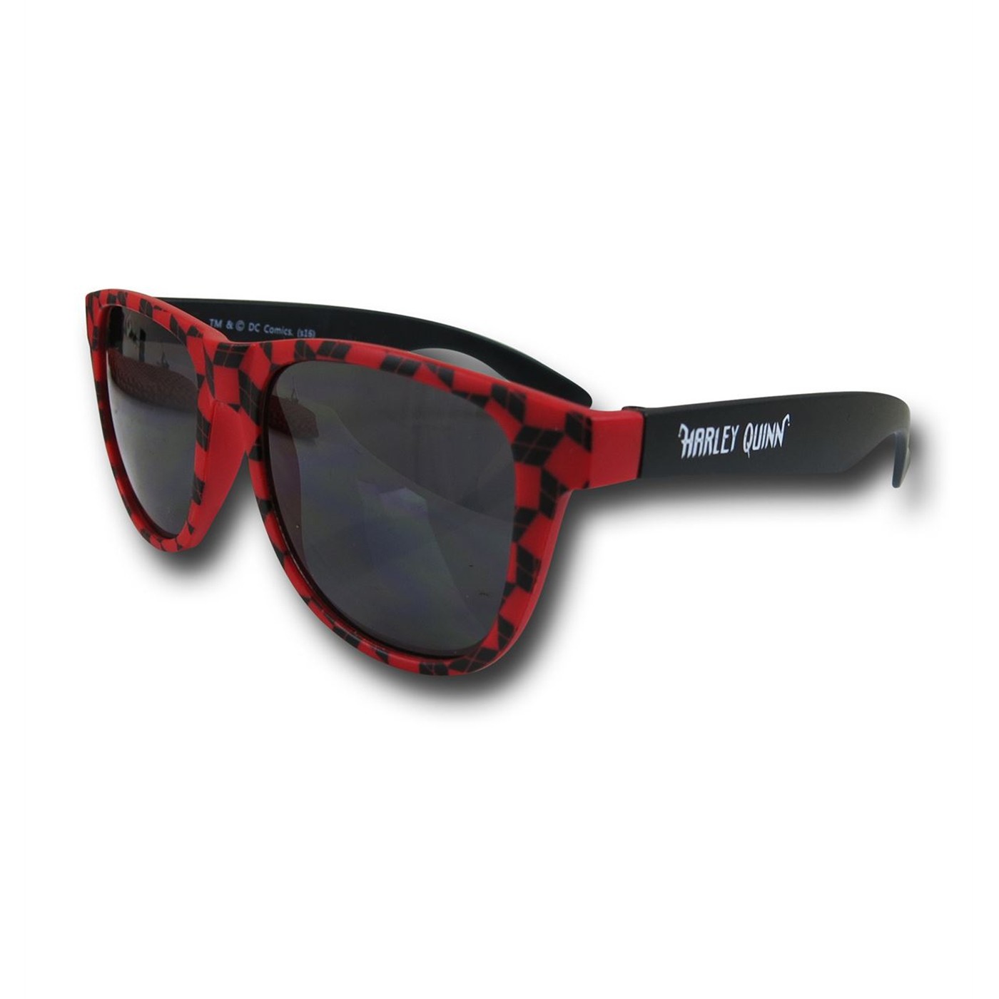 Harley Quinn Logo Pattern Sunglasses, Red