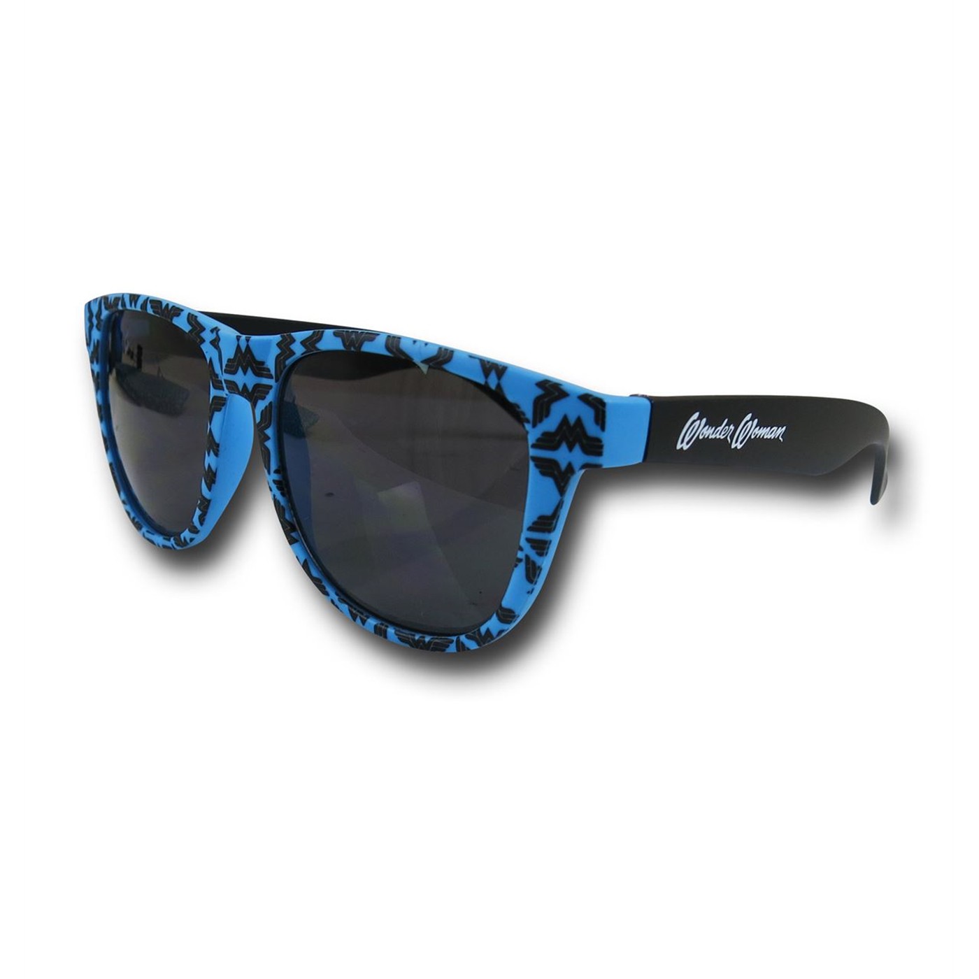 Wonder Woman Logo Pattern Sunglasses, Blue