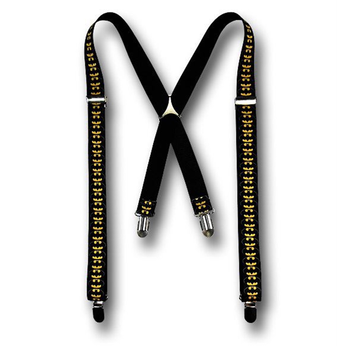 Batman Symbol Black Suspenders, Black