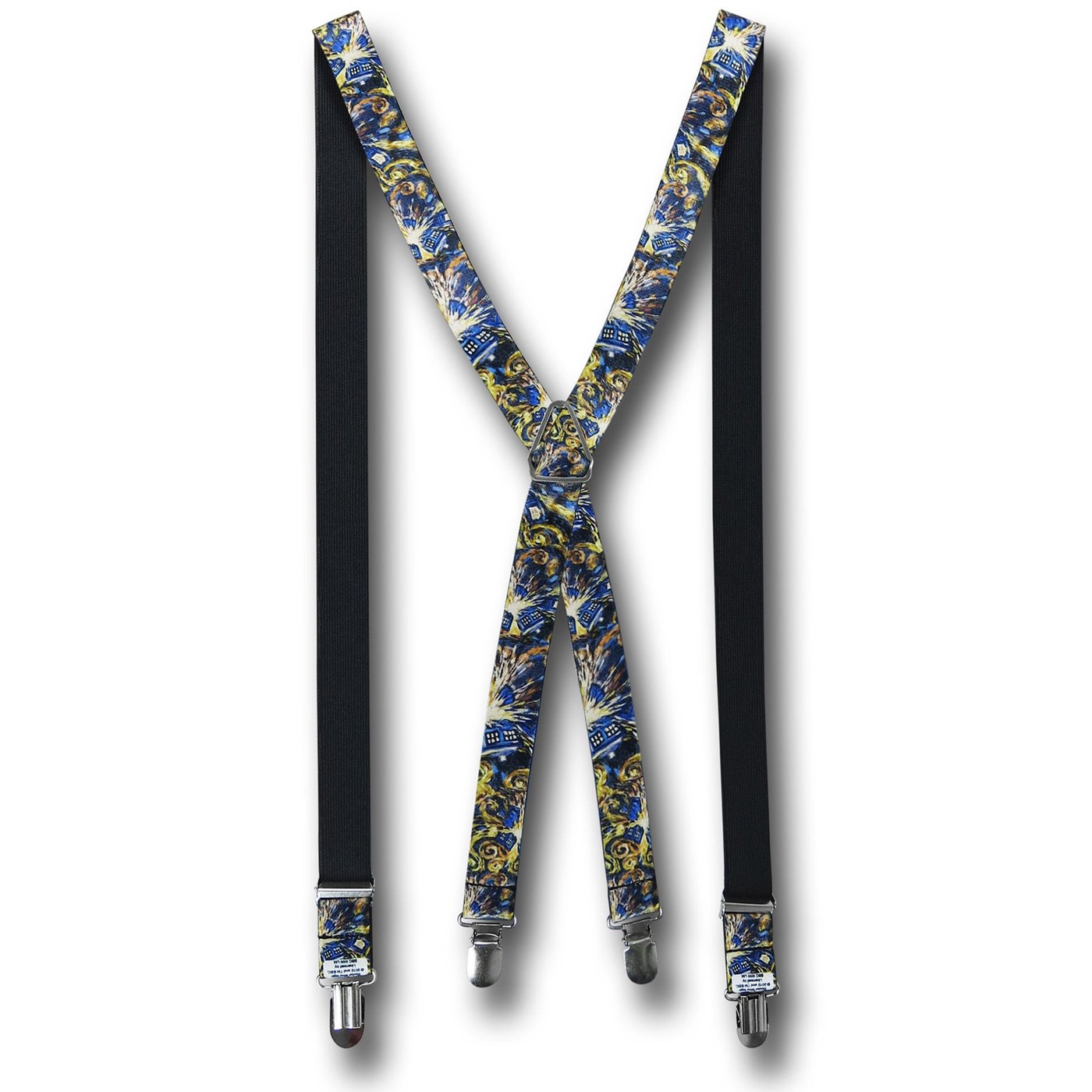 Doctor Who Starry Night Suspenders, Blue