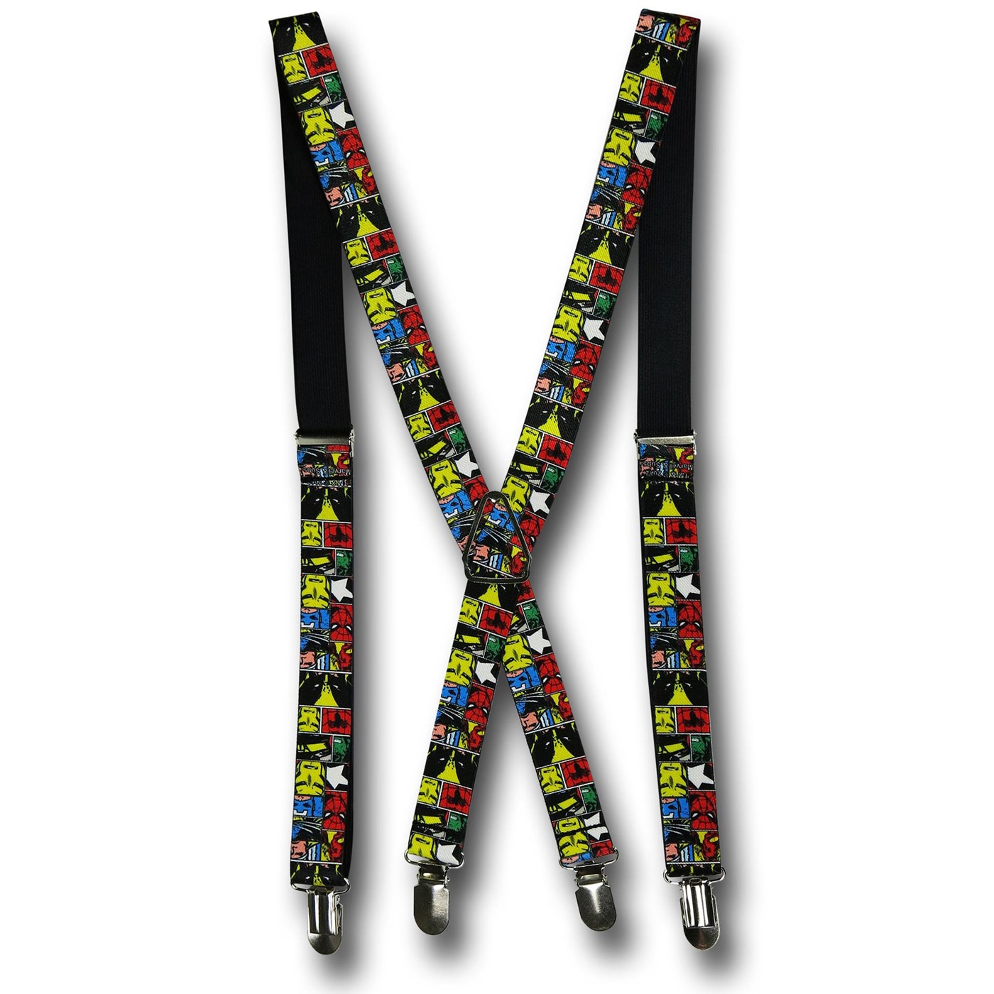 Marvel Hero Panels Suspenders, Red