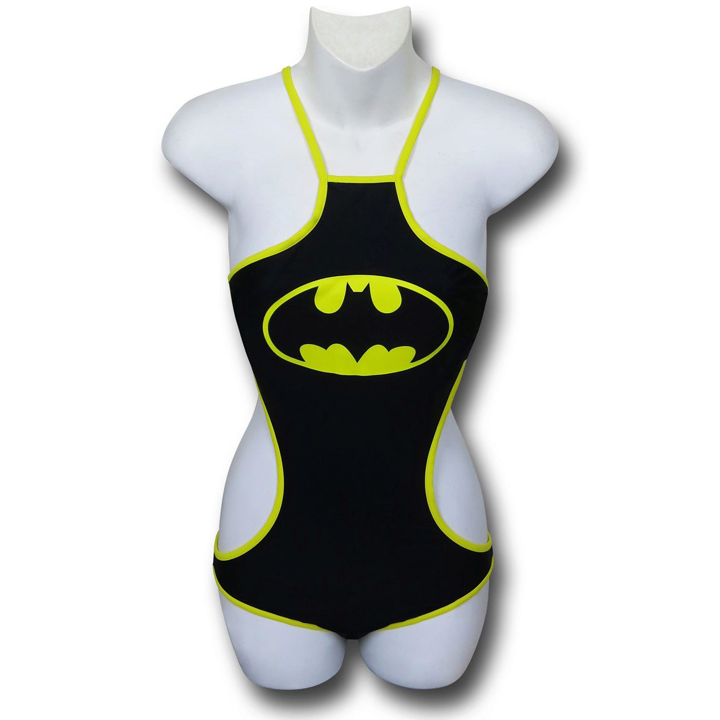 Batman High-Neck Halter Monokini, Black