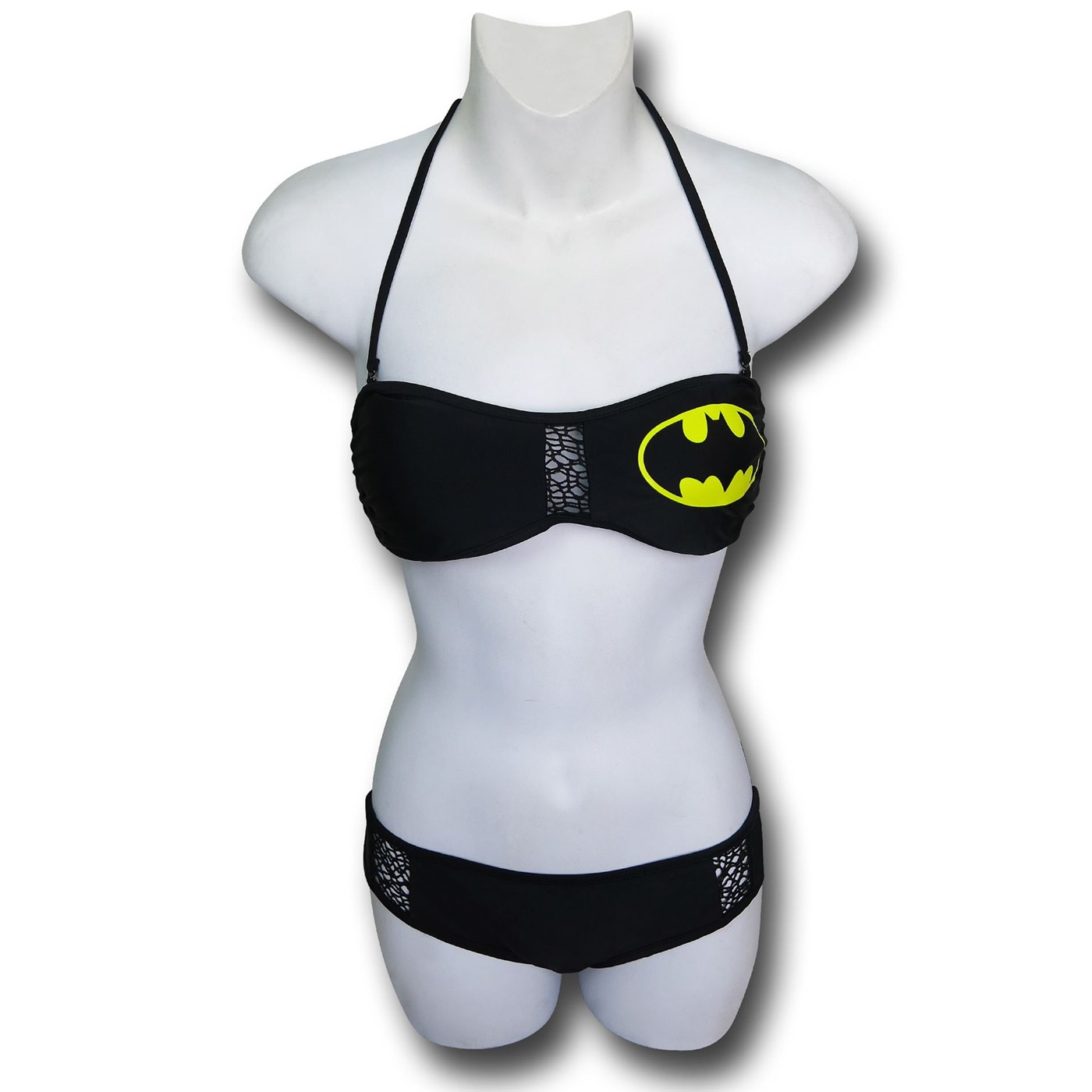 Batman Mesh Boy Short Bikini, Black