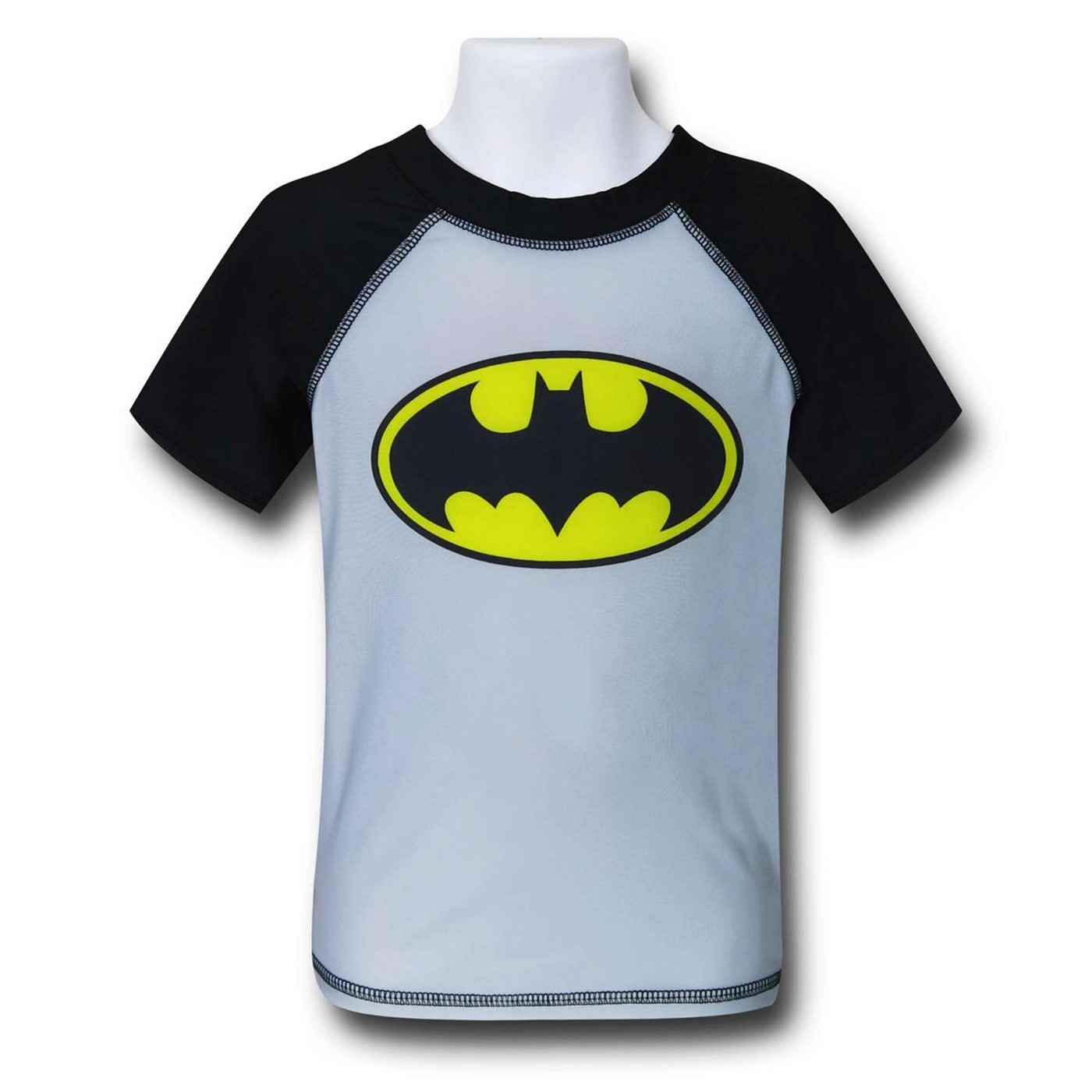 Batman Symbol Kids Rash Guard, Grey