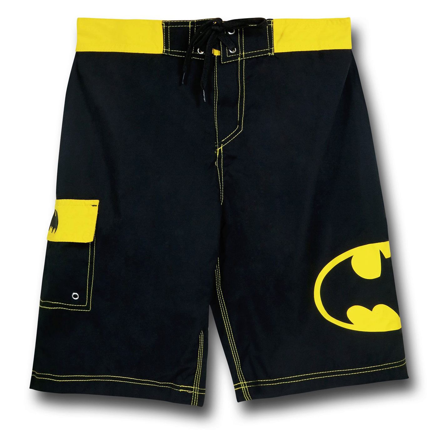Batman Symbol Black Board Shorts, Black